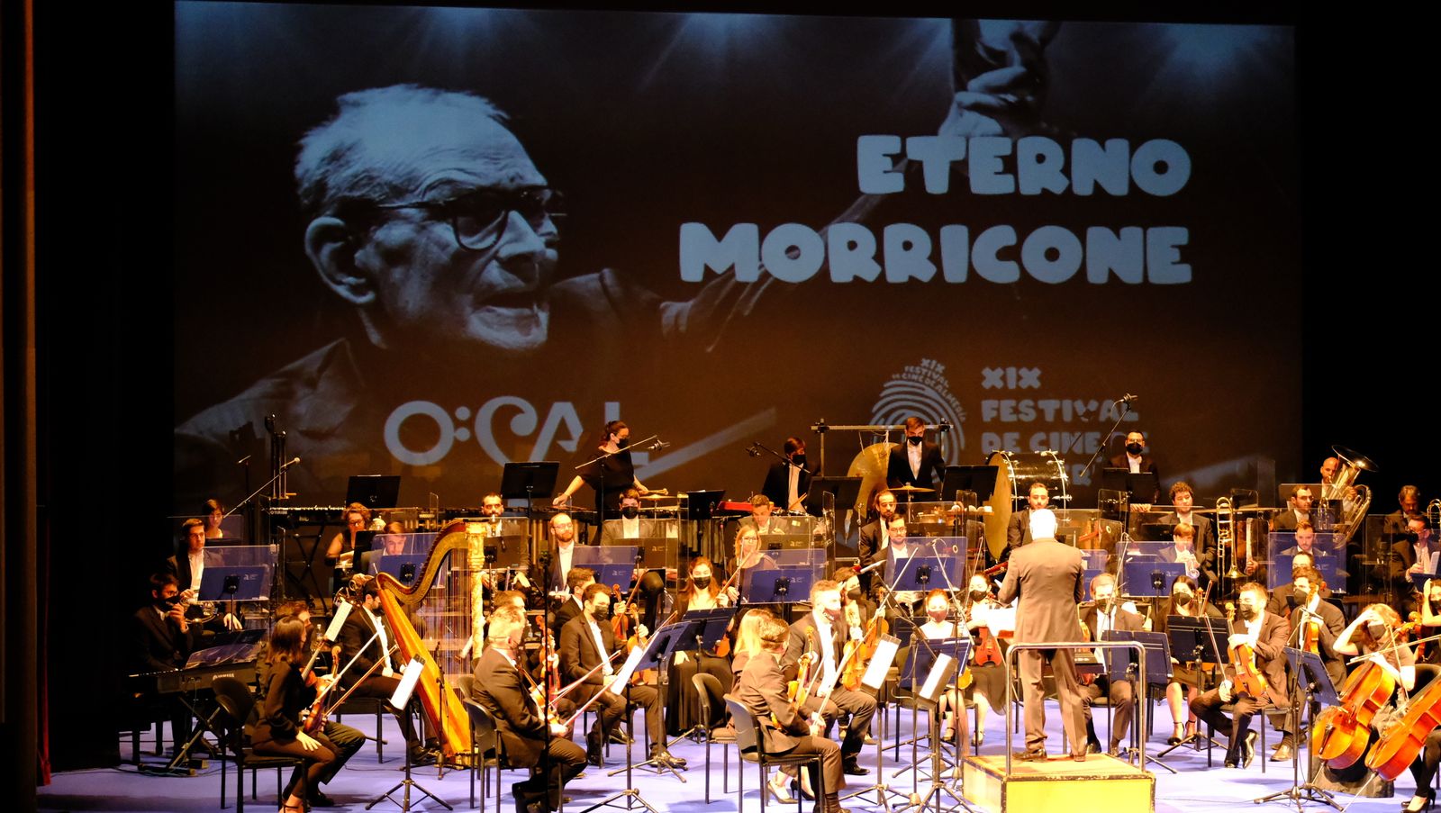 La OCAL durante el concierto homenaje a Ennio Morricone.