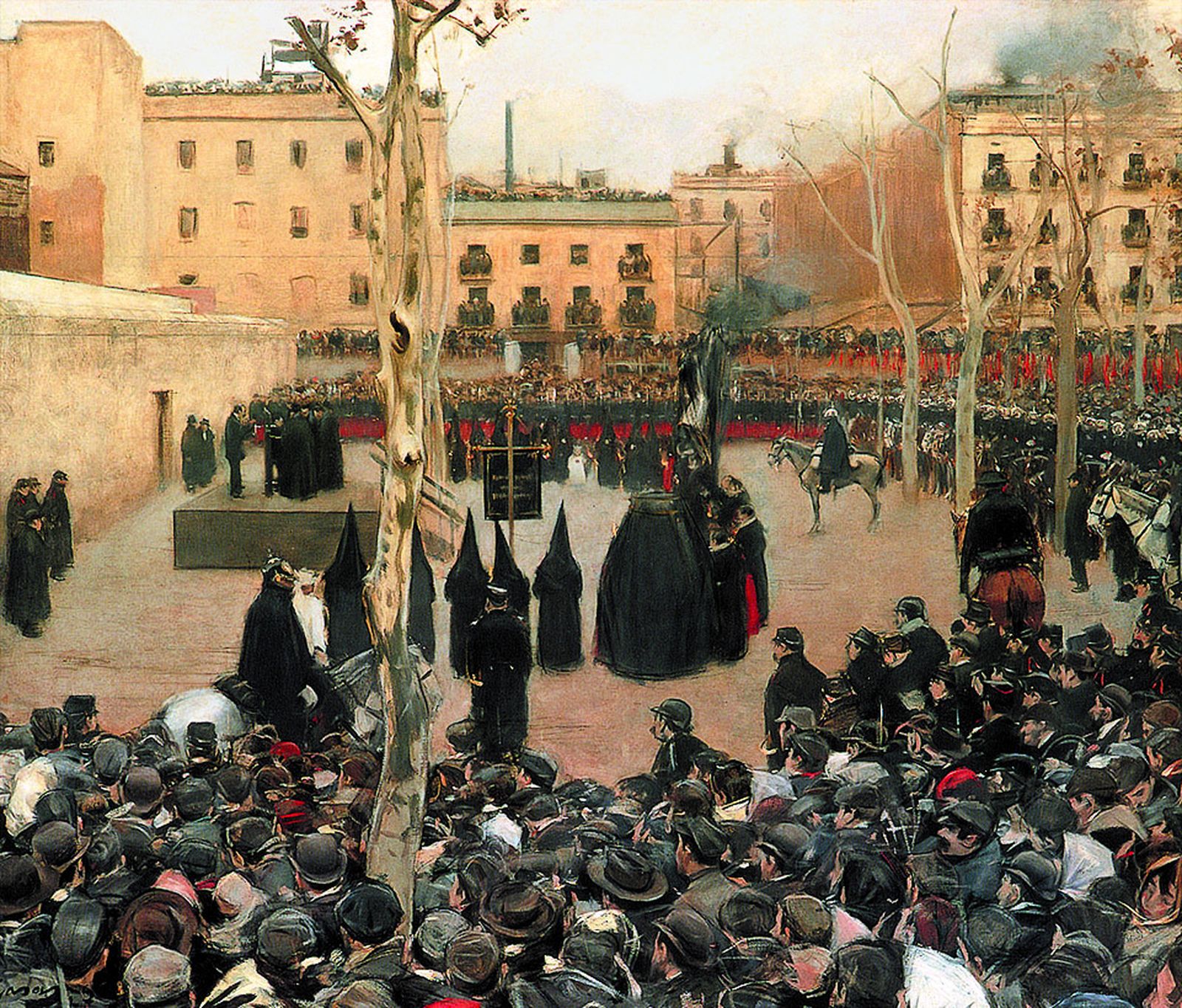 Garrote vil en Barcelona, 1894. Óleo sobre lienzo.