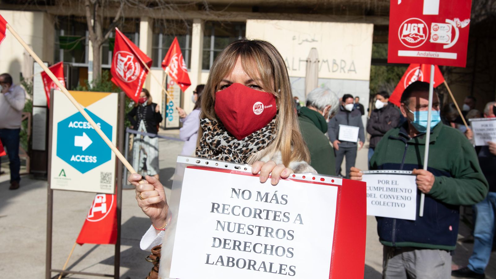 Una de las manifestantes