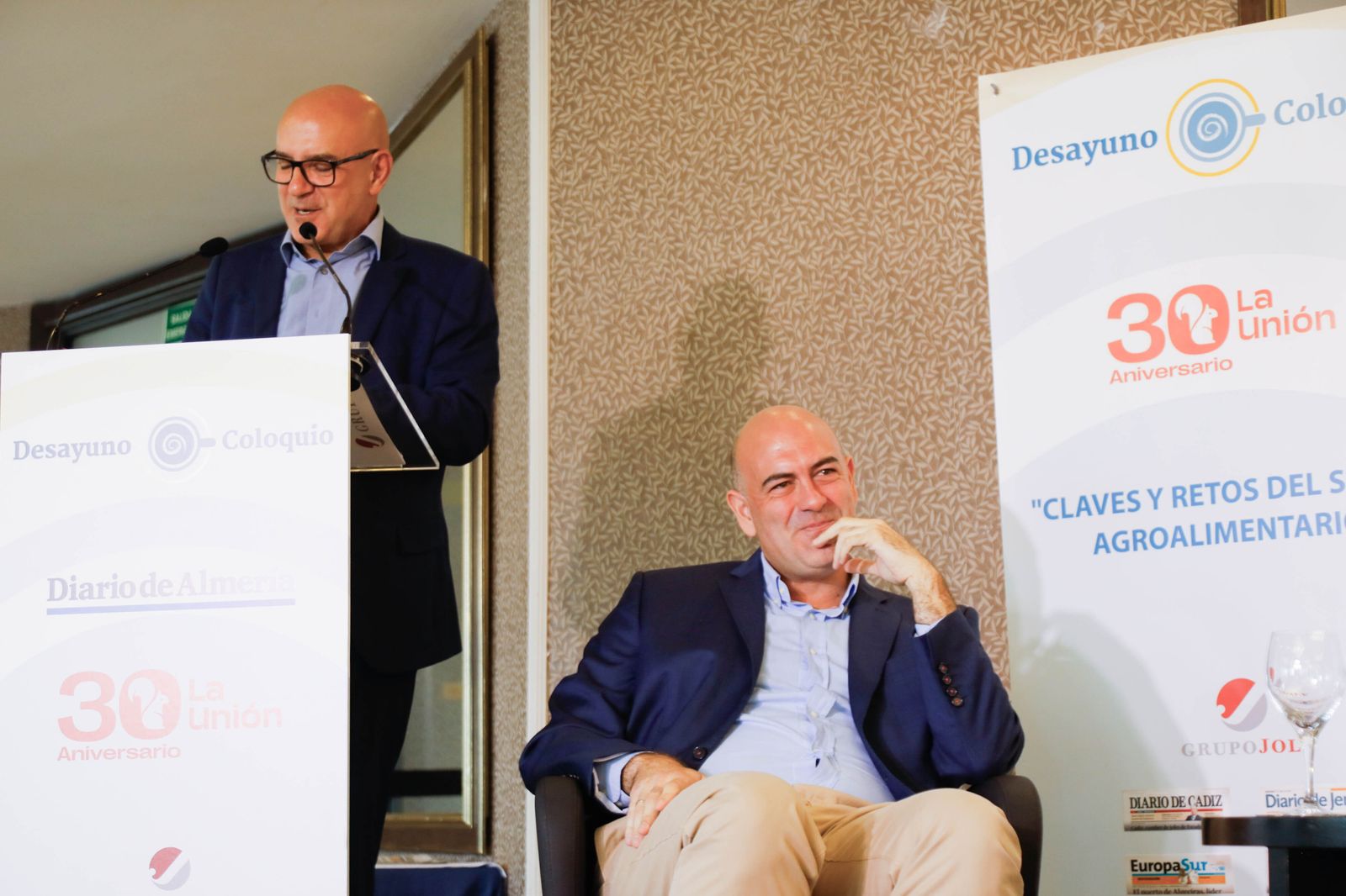 Imágenes del desayuno coloquio de Diario de Almería, con Jesús Barranco, CEO de La Unión