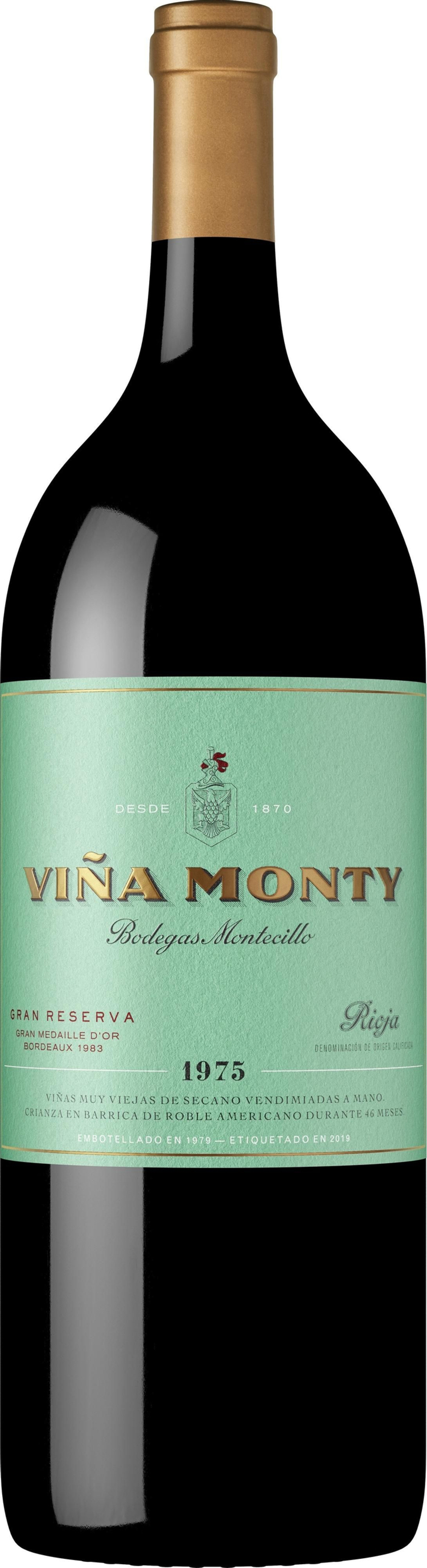 Etiqueta del icónico Gran Reserva Viña Monty de 1975.