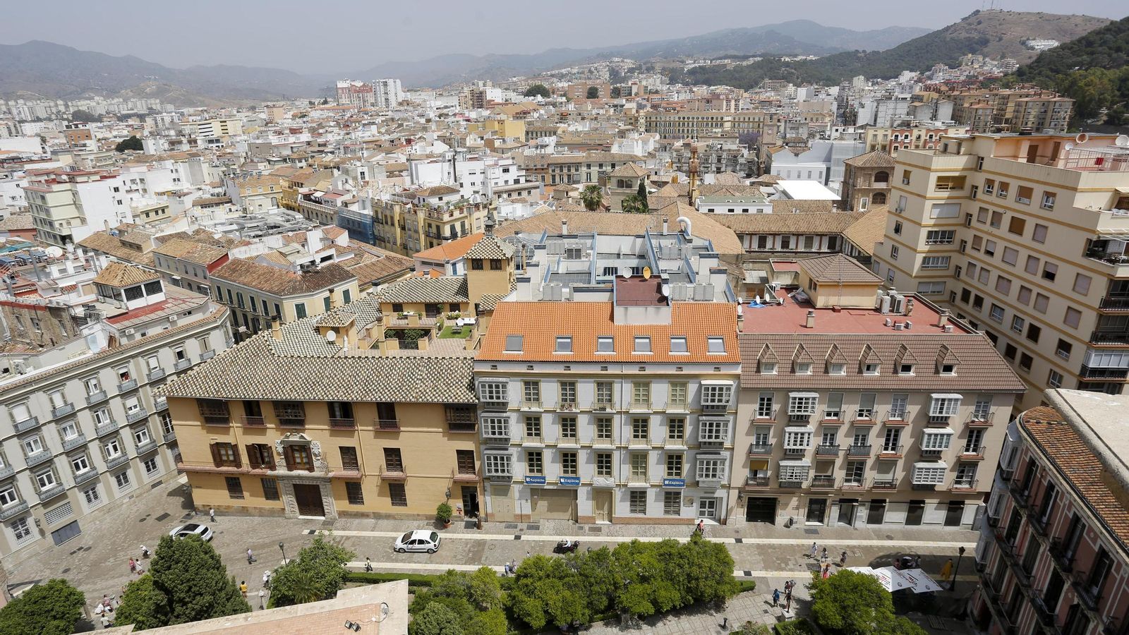 Una imagen aérea de calle Císter en 2015.