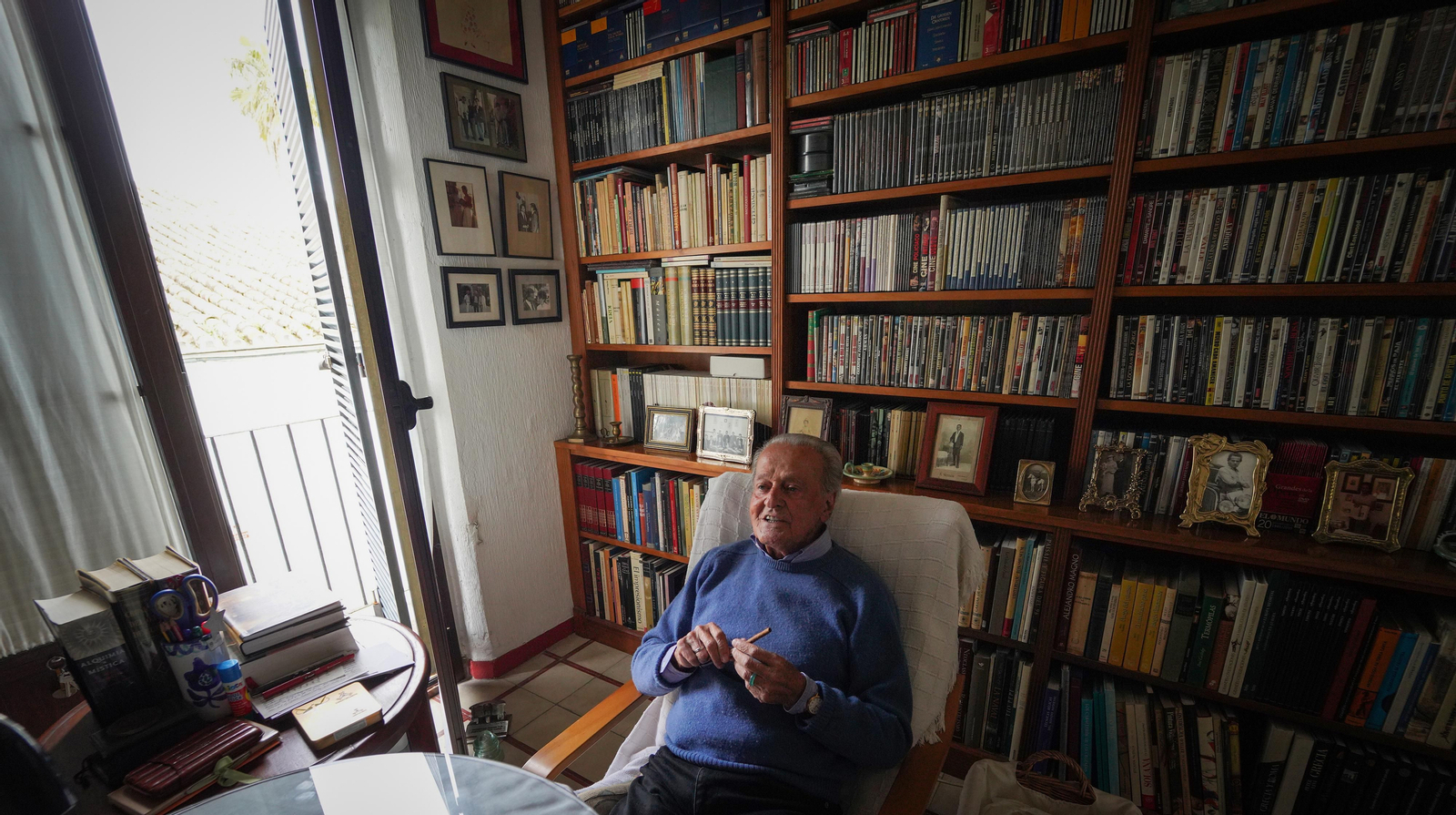 Francisco Bejarano retratado en su casa de Jerez