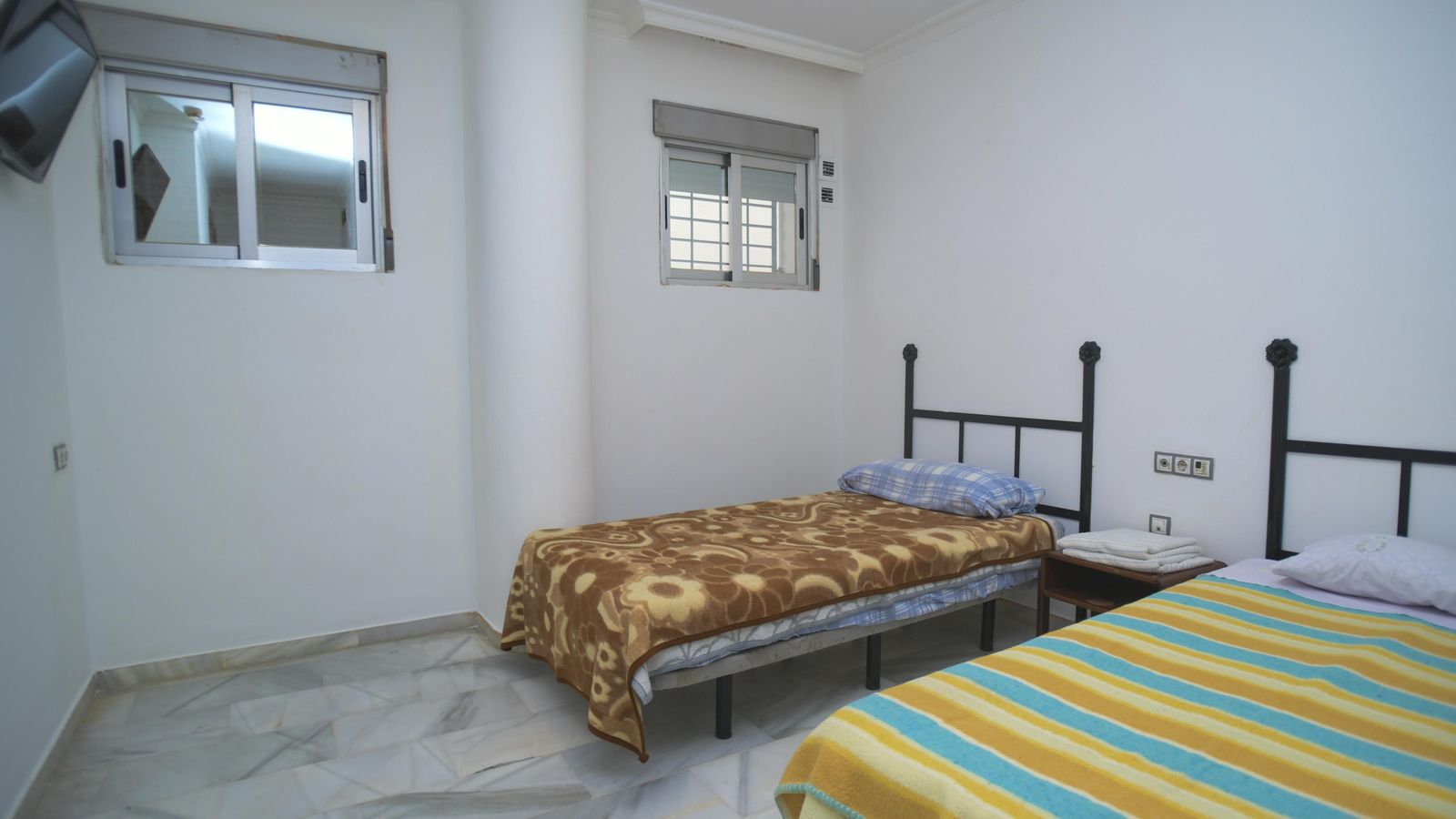 Una de las habitaciones del albergue.