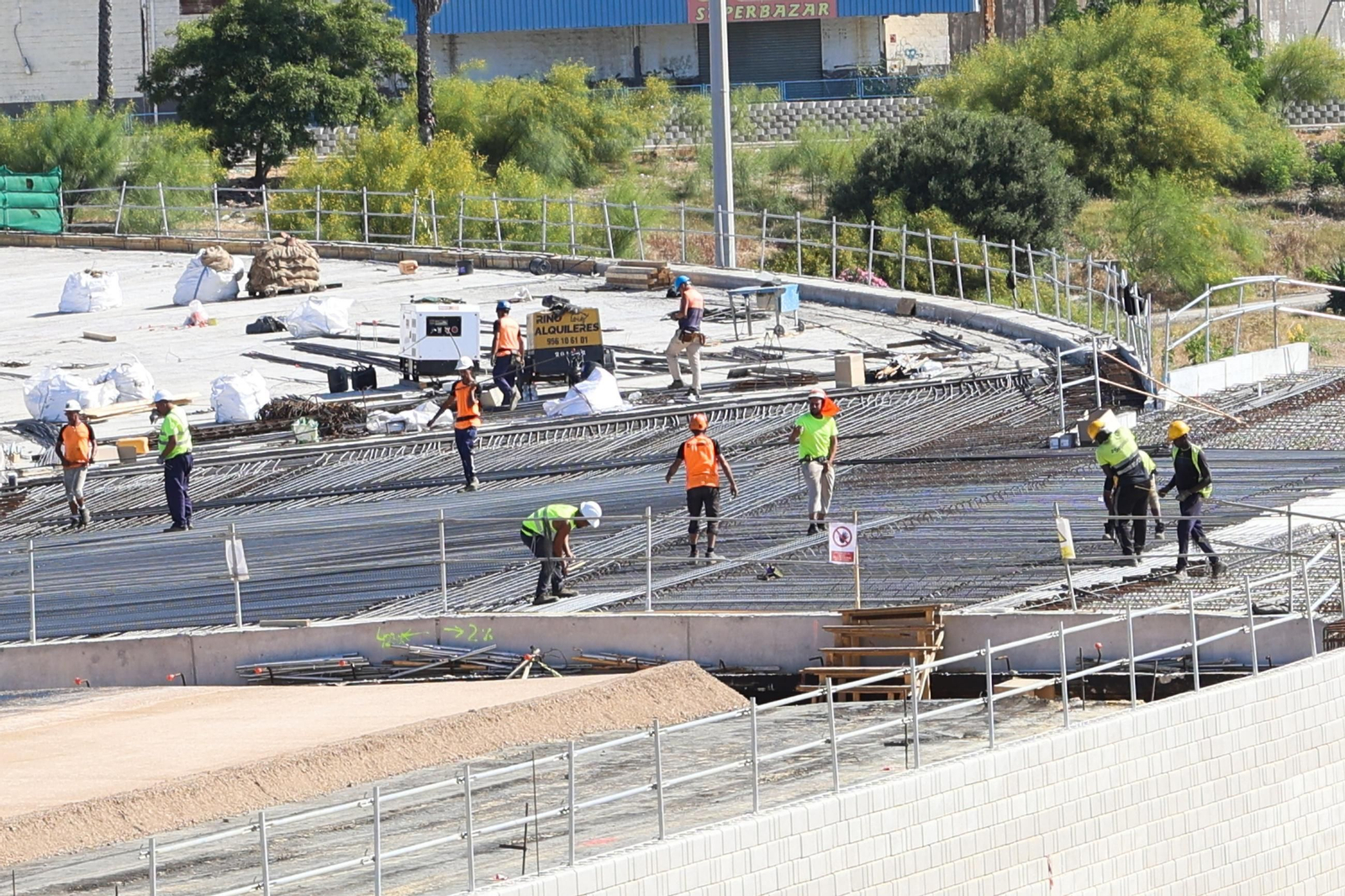 Fotos del estado de las obras del Acceso Sur a Algeciras en Los Pastores