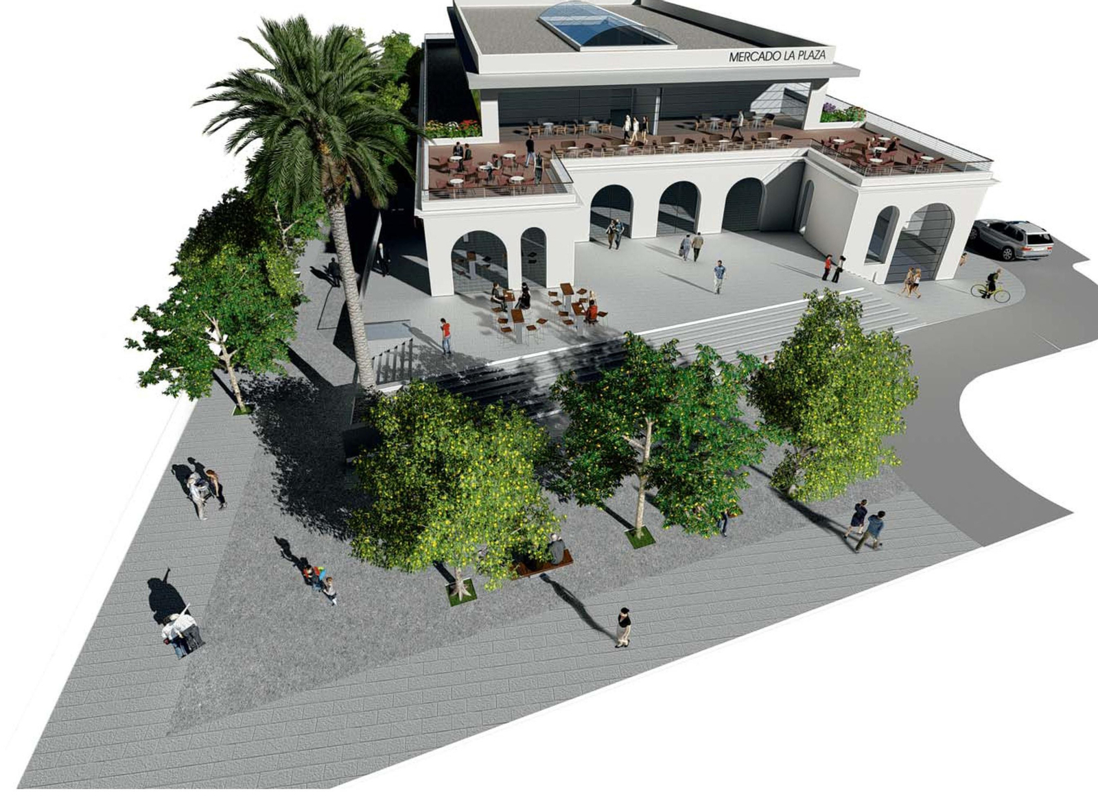 Reproducción del mercado de abastos de Pozoblanco.