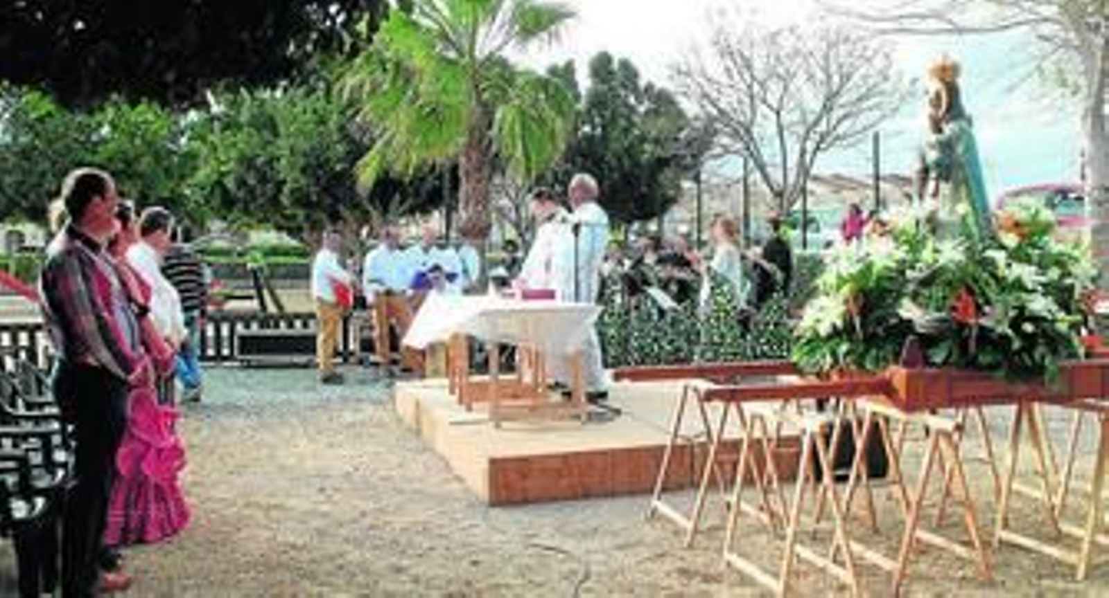 Celebración de la misa en honor a la Virgen de la Fuensanta.