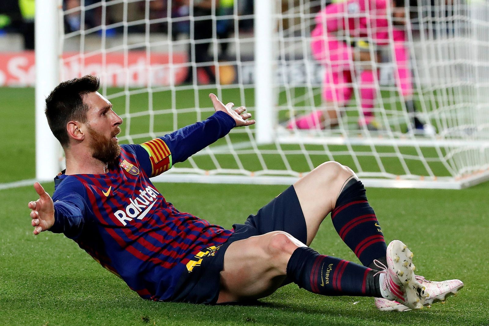 Messi celebra el segundo de sus goles
