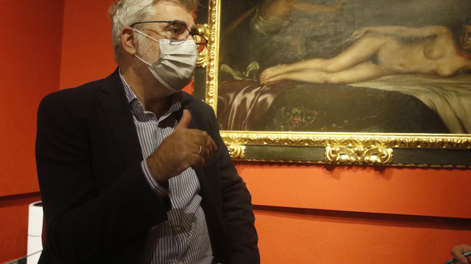 Un momento de la entrevista.