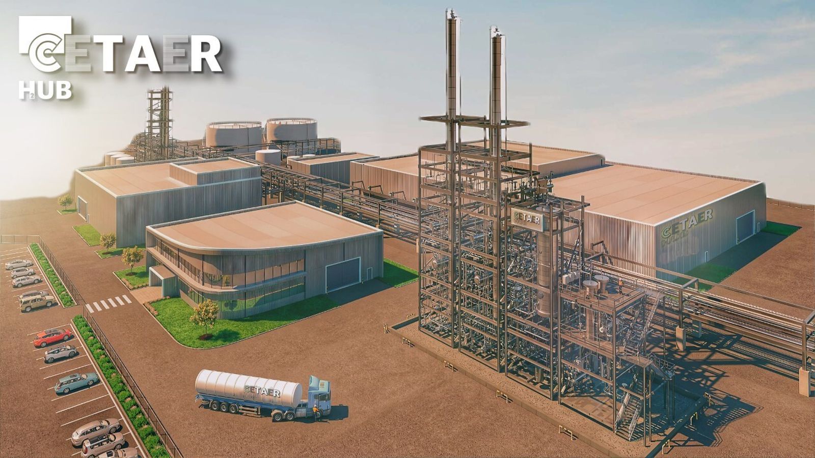 Simulación de la futura instalación del proyecto Nascar para la producción de e-metanol