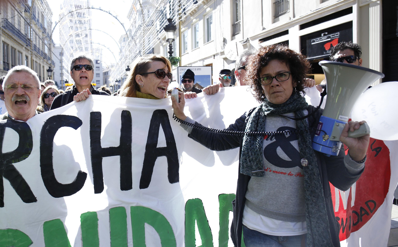 La marea blanca, en Málaga