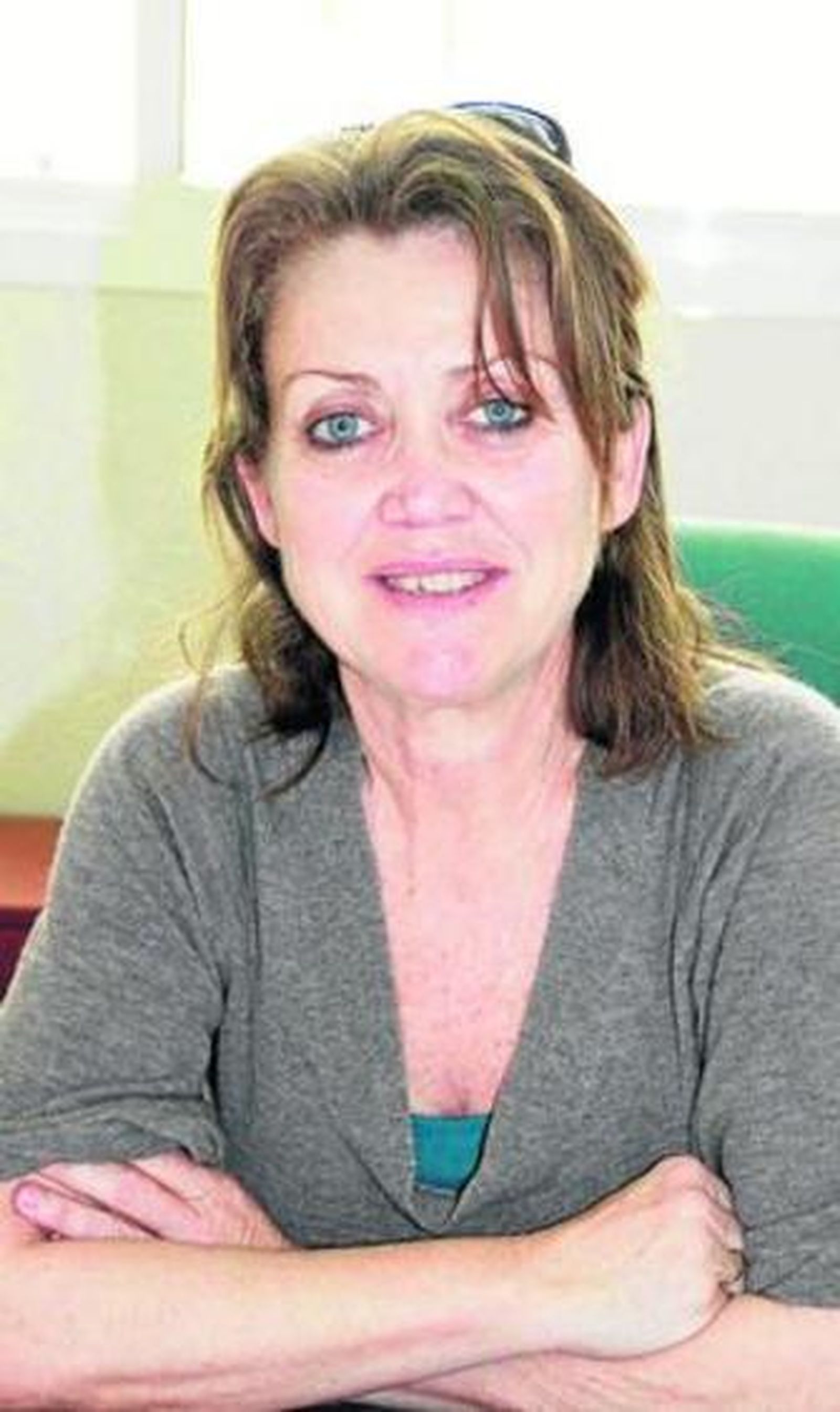 Áurea Soriano en el departamento de dirección del Juan Goytisolo.