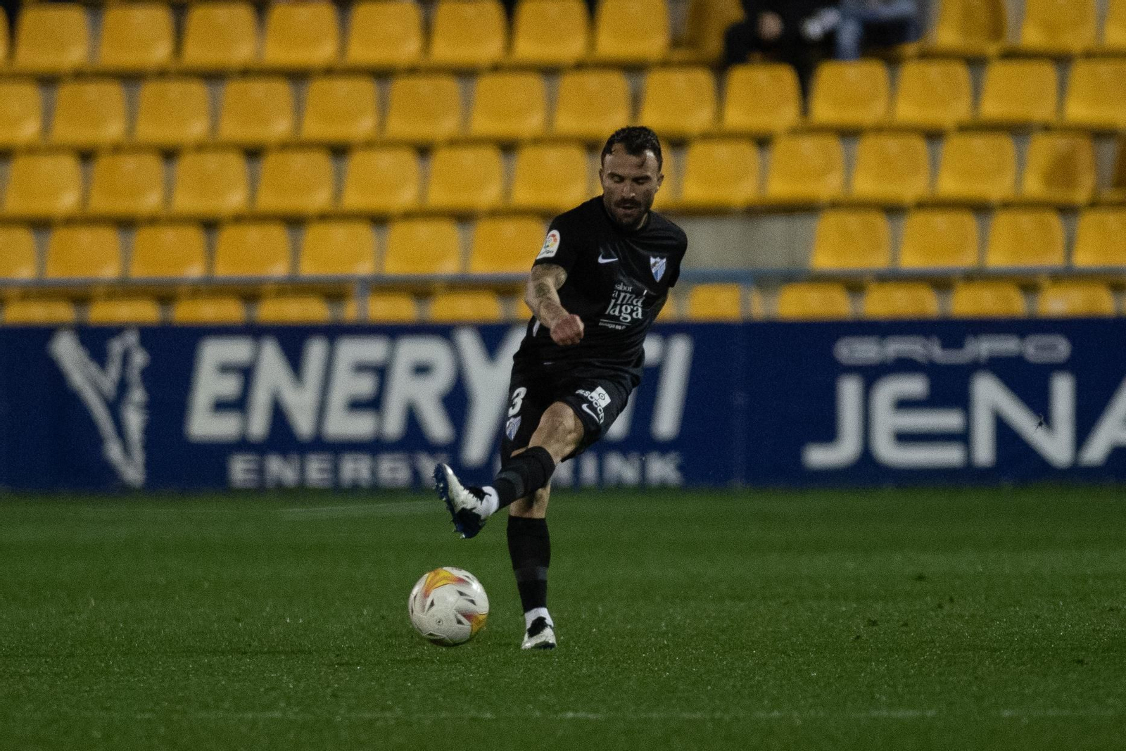 Javi Jiménez, en el Alcorcón-Málaga.