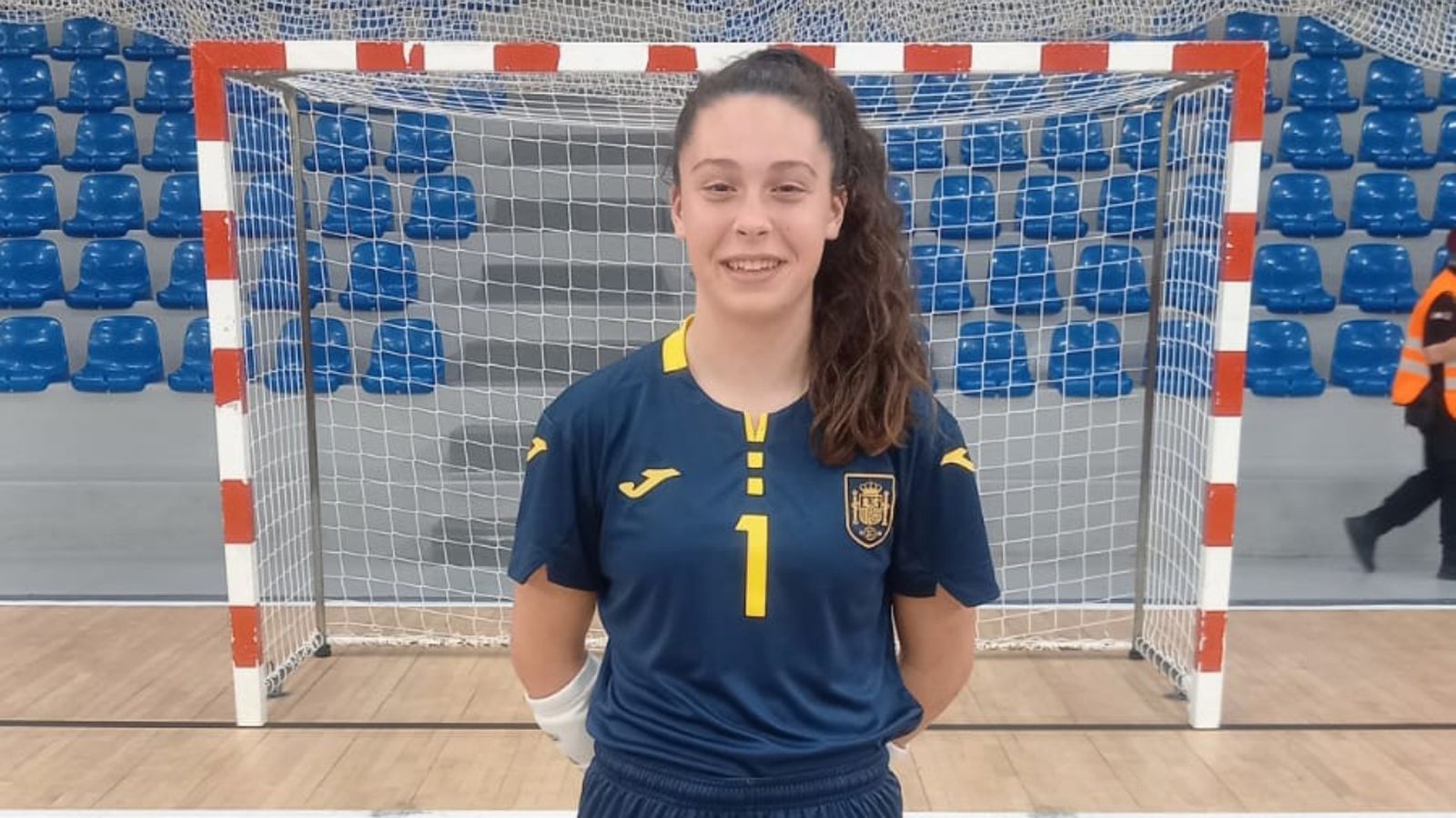 Noa García Herrera, con la camiseta de la selección española de fútbol sala.