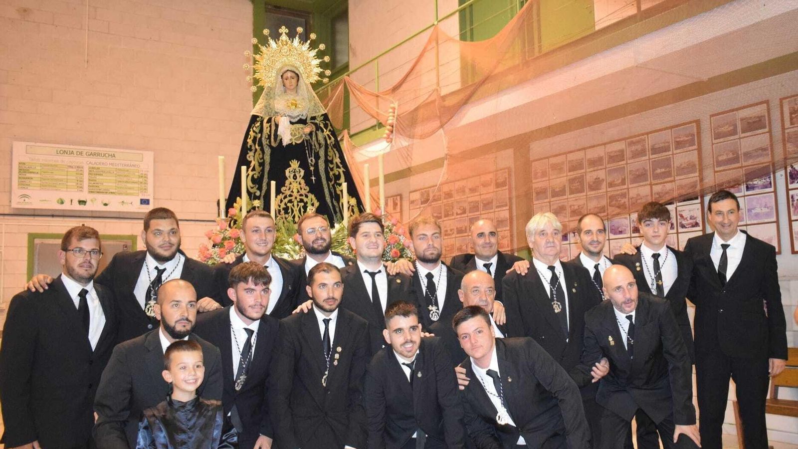 La Virgen de los Dolores en la lonja de Garrucha.