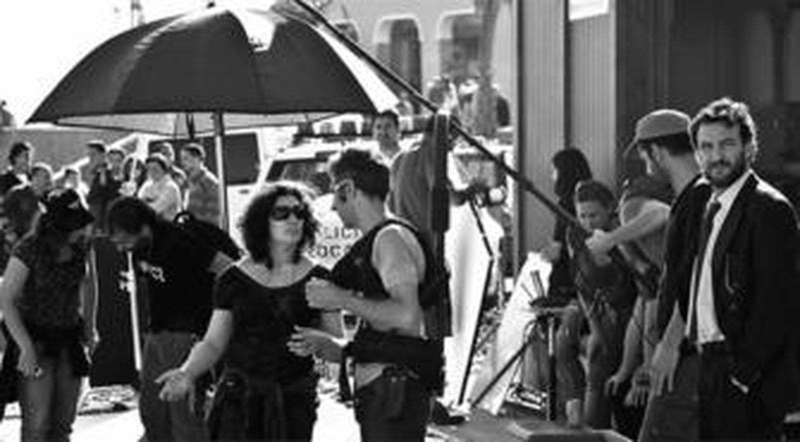 Imagen tomada durante el rodaje de la película la semana pasada en Algeciras.