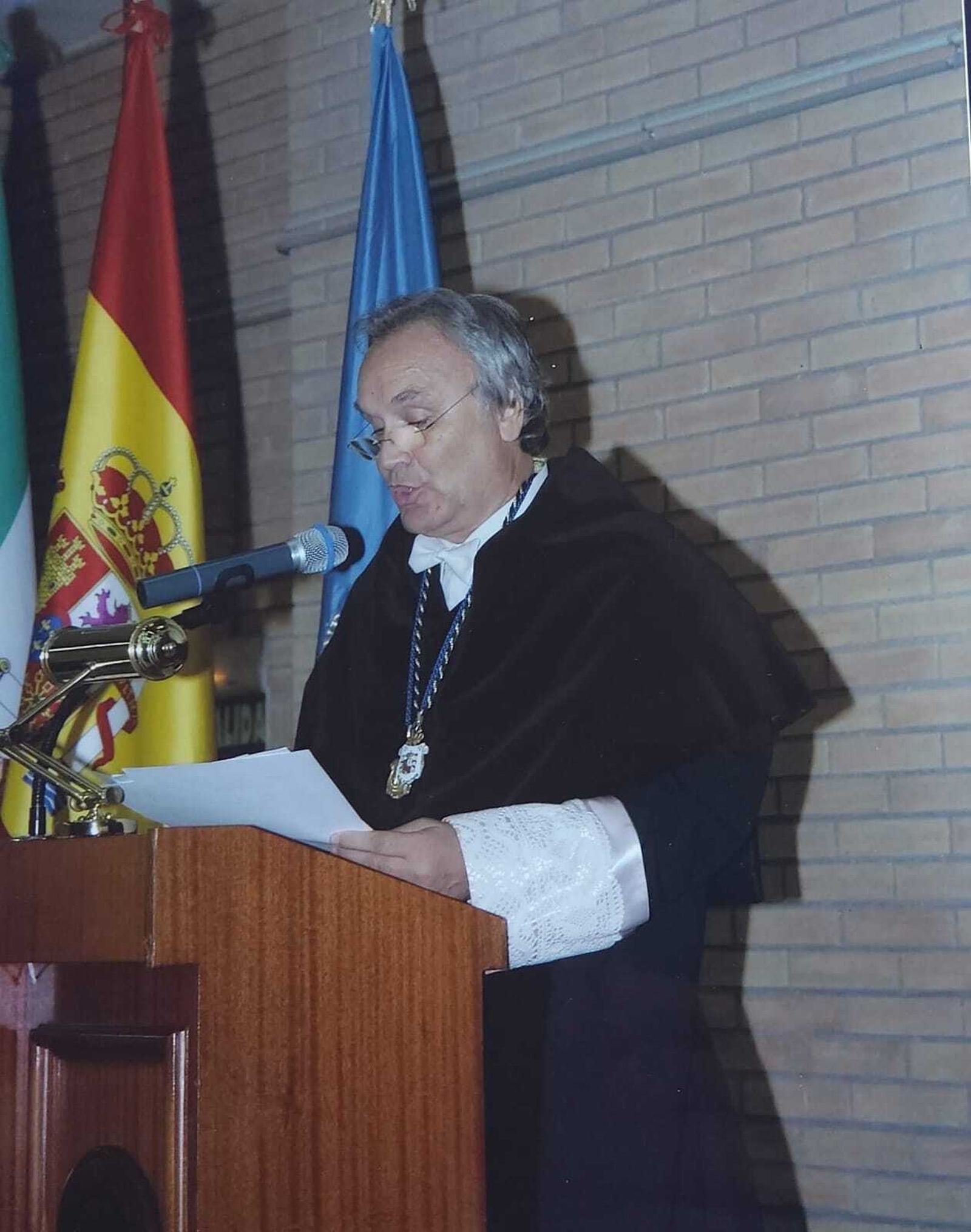 Alfredo Martínez Almécija en el discurso de la toma de posesión de su cargo de Rector de la Universidad de Almería.