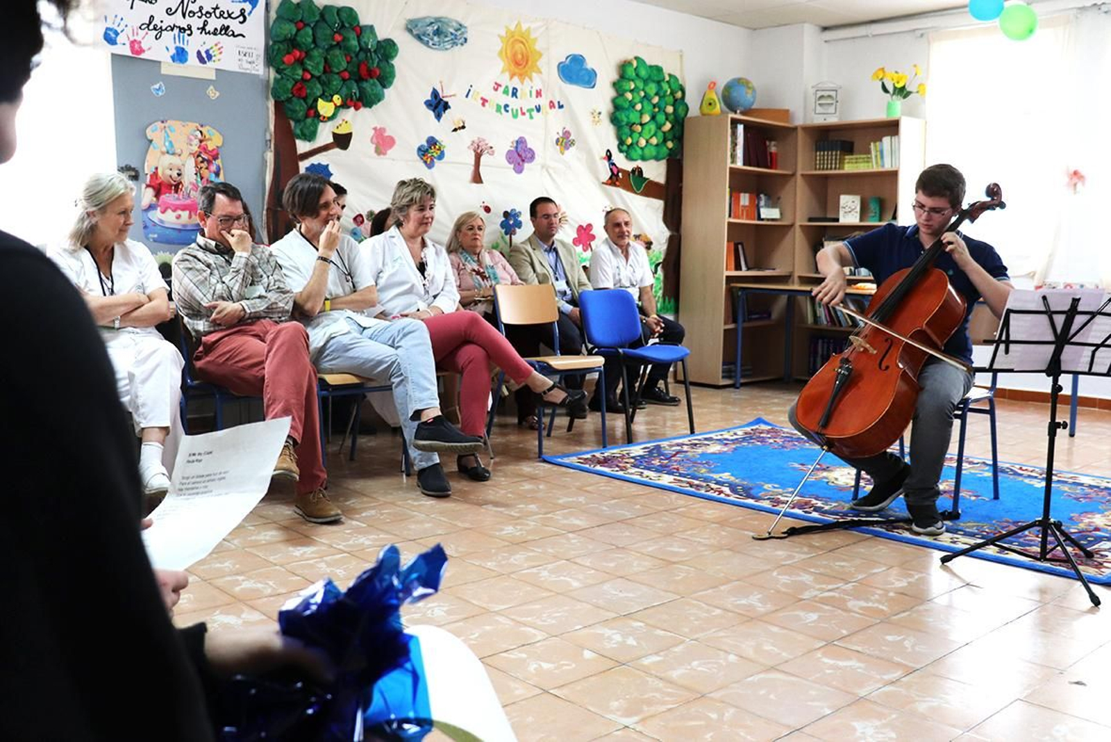 El alumno del Conservatorio Gabriel Ponce, en plena actuación.