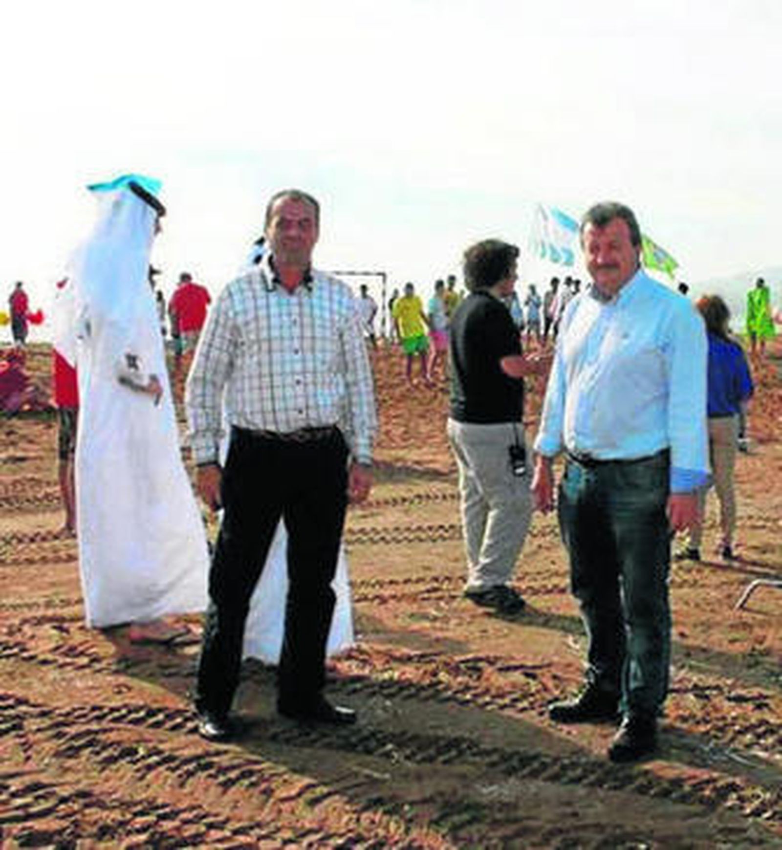 El alcalde de Pulpí ha visitado el rodaje.