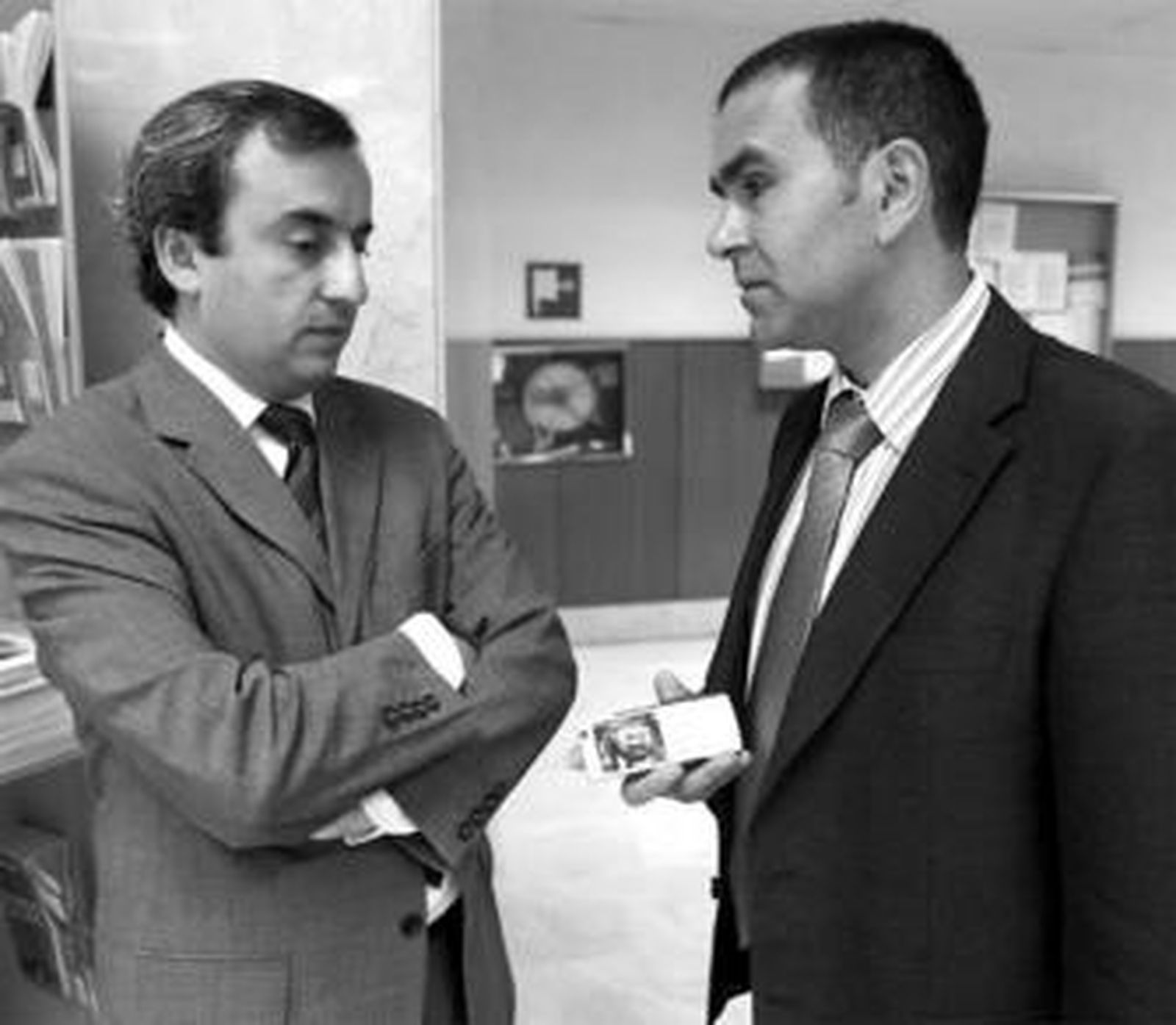 Los abogados que representan a las hijas de la víctima, en el Palacio de Justicia.