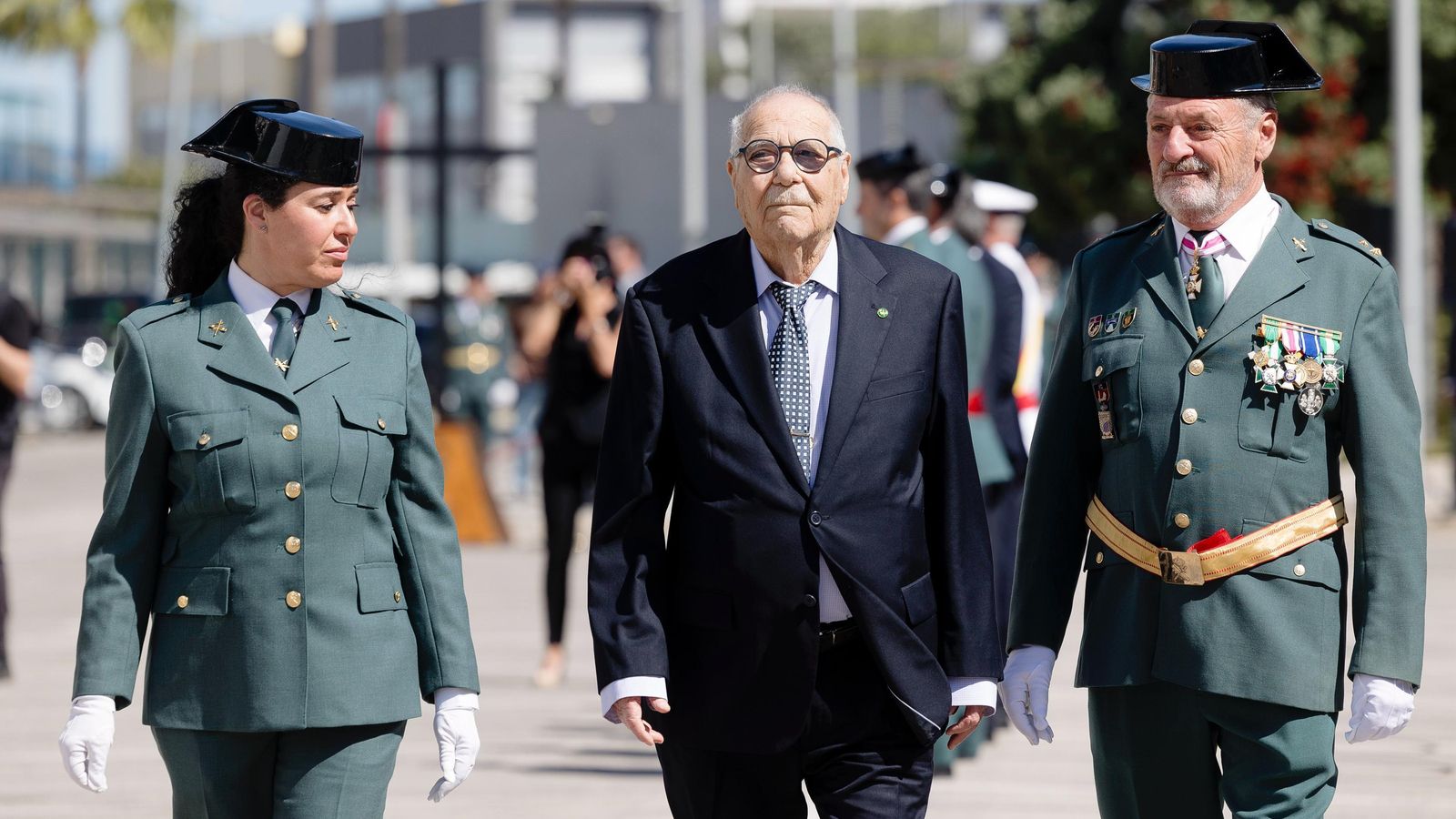 El guardia civil Ignacio Borrego, que fue homenajeado a sus 97 años.