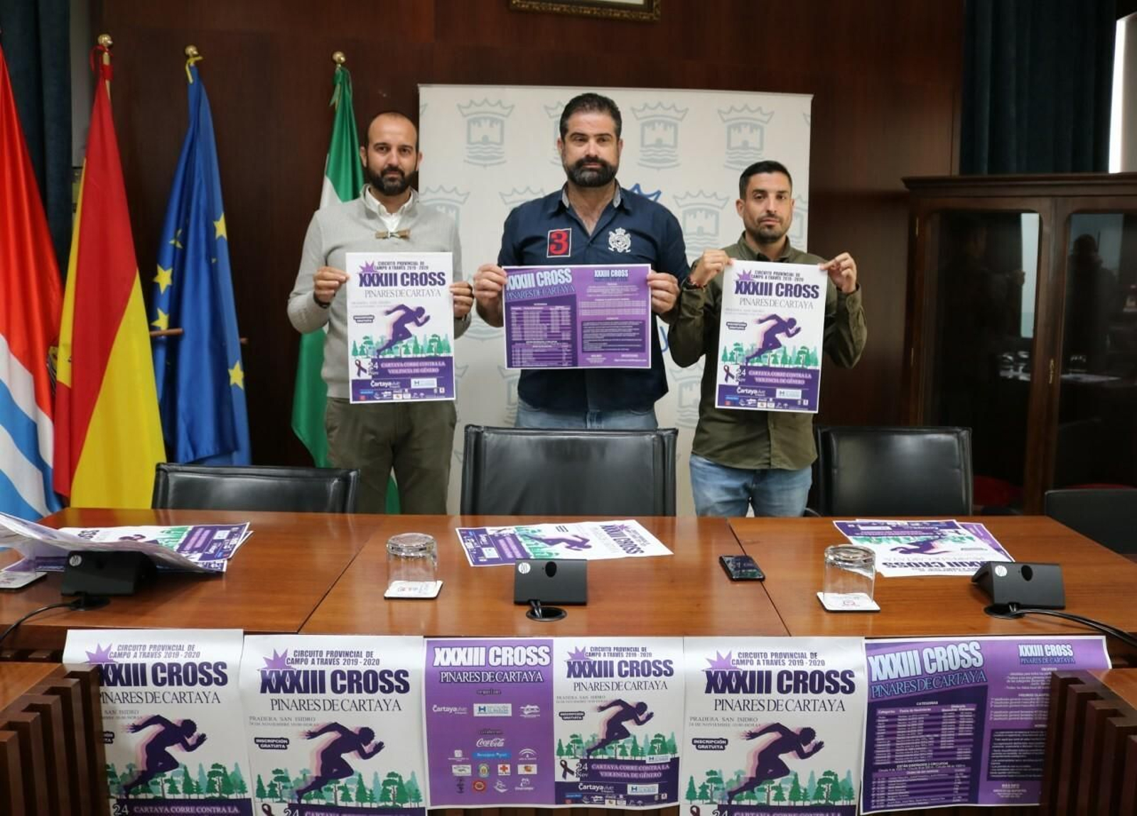 Un momento de la presentación de la prueba en el Ayuntamiento de Cartaya.