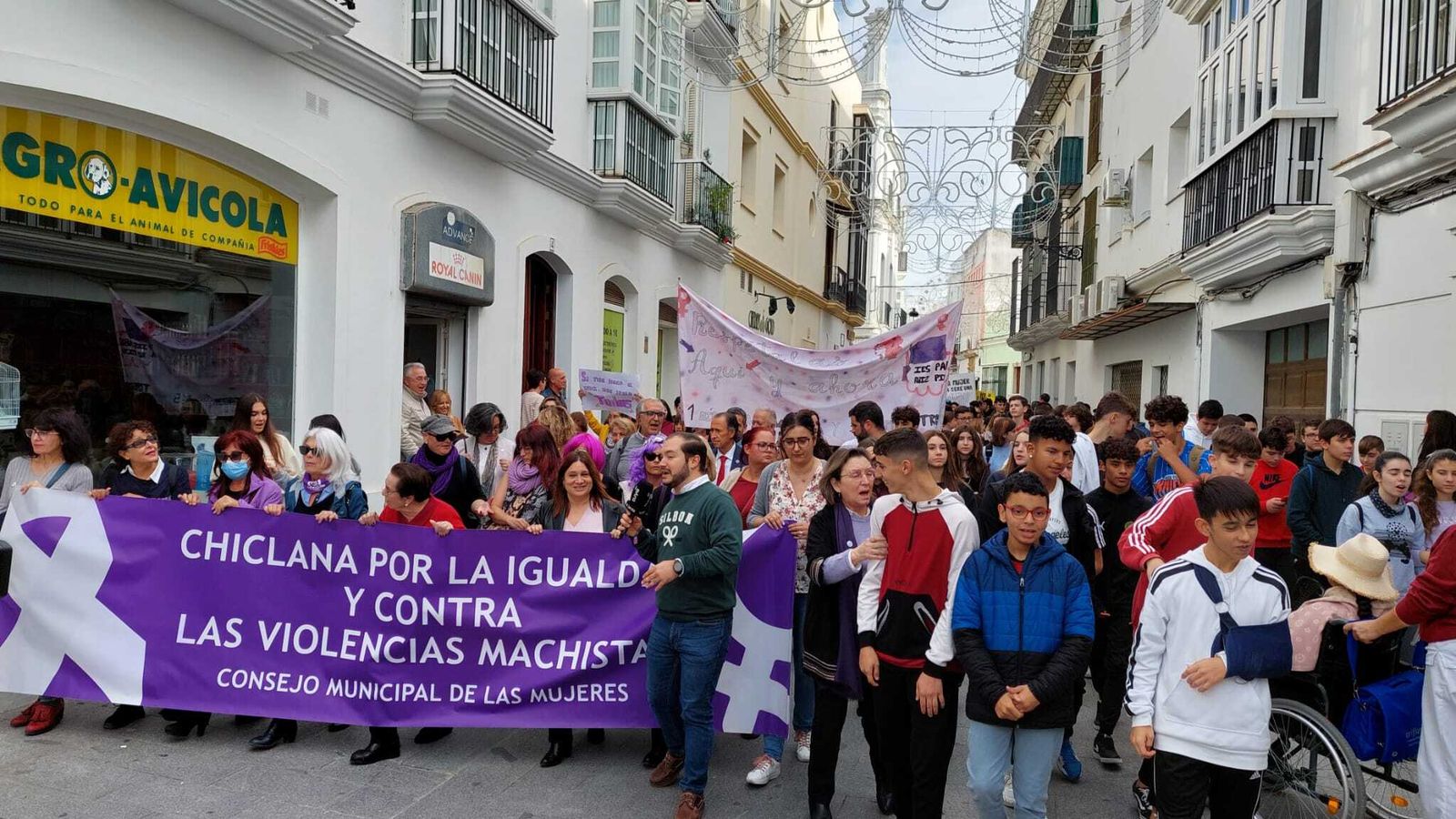 Marcha por las calles del centro.
