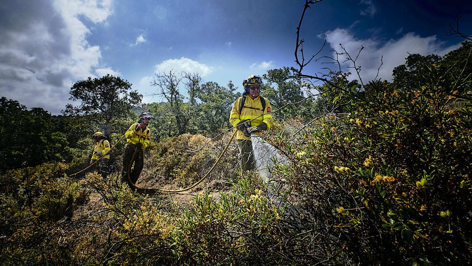 Simulacro de incendio del CEDEFO de Algodonales.