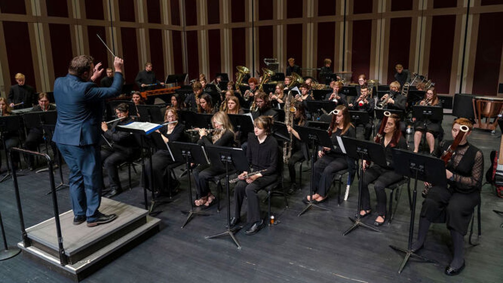 Augustana Concert Band, durante una de sus actuaciones en directo.
