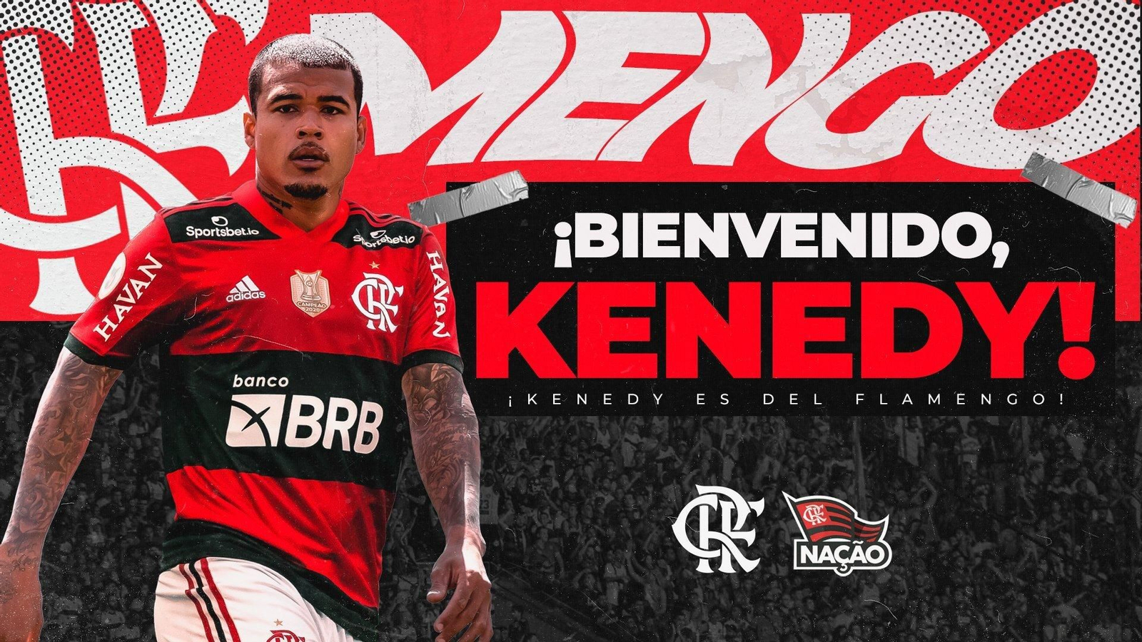 Así anunció el Flamengo la incorporación del ex rojiblanco Kenedy