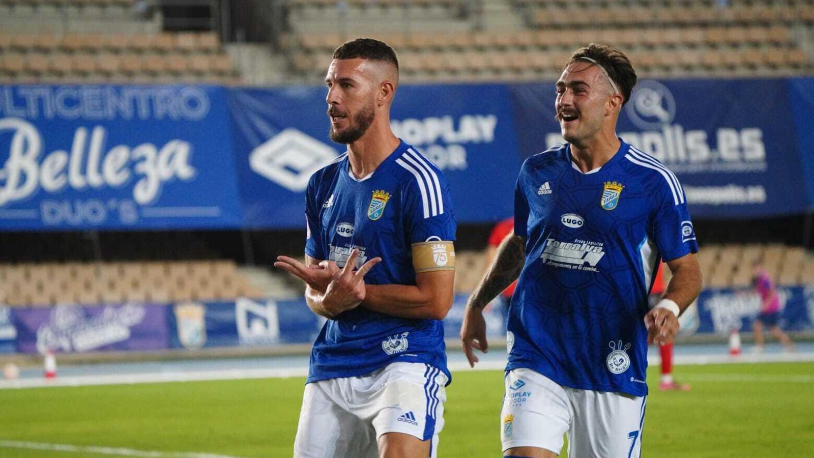 Álvaro Rey y Joseliyo, autores de los tres primeros goles del Deportivo.