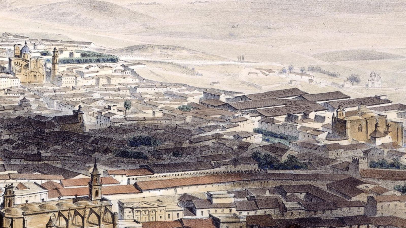 Vista de Jerez de la Frontera de Alfred Guesdon, publicada en París en 1855.
