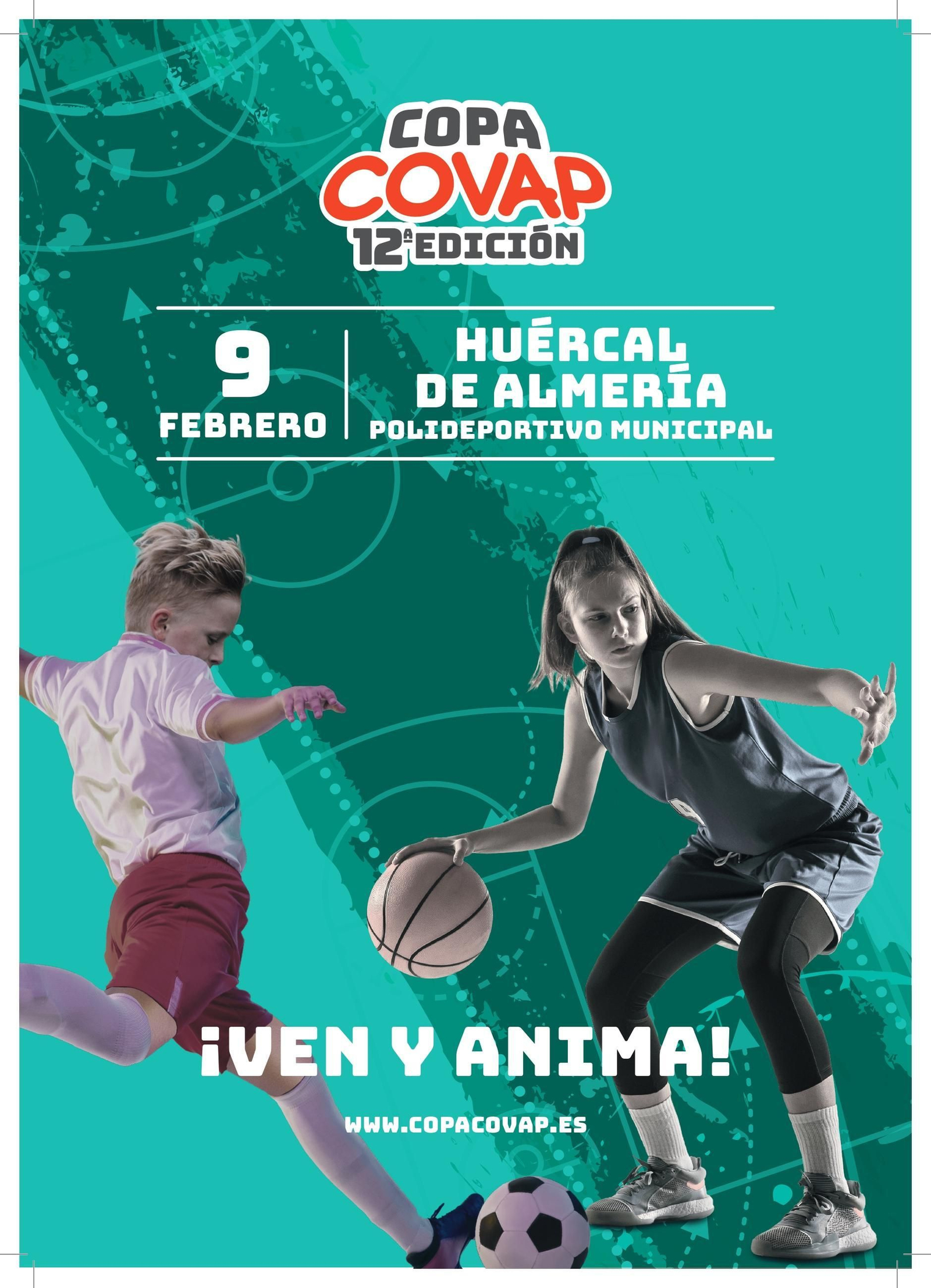 Cartel de la duodécima edición de la Copa COVAP que tendrá lugar en Huércal de Almería.