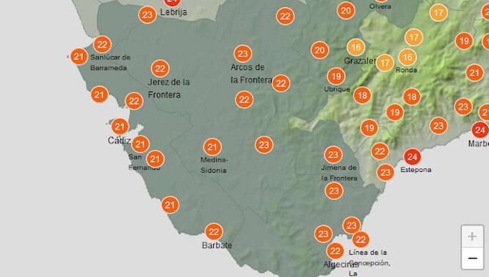 Temperaturas muy frescas en las horas centrales de este sábado.