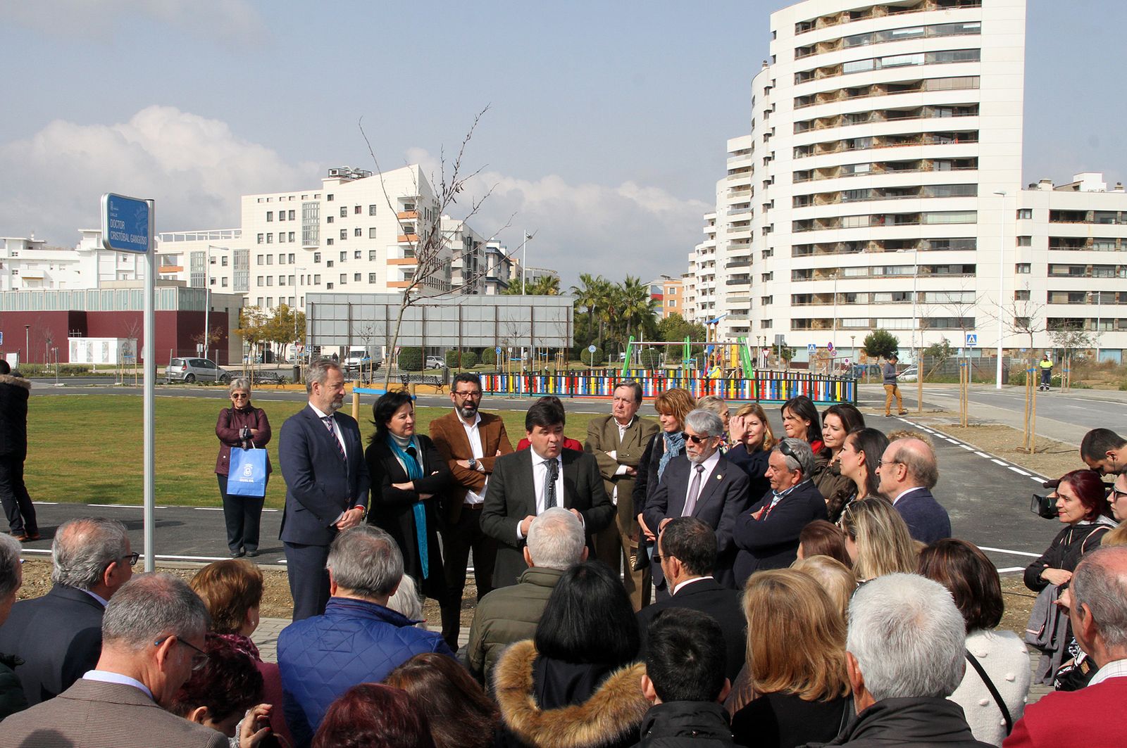 Inauguración de la Calle Doctor Cristóbal Gangoso, en imágenes