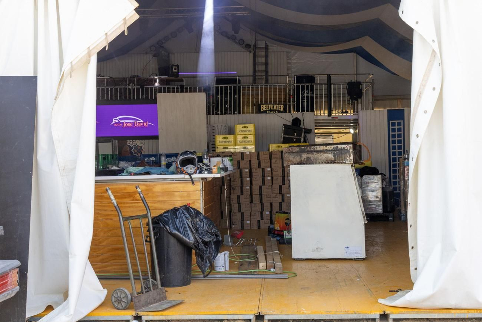 Así avanza el montaje de la feria de San Lucas