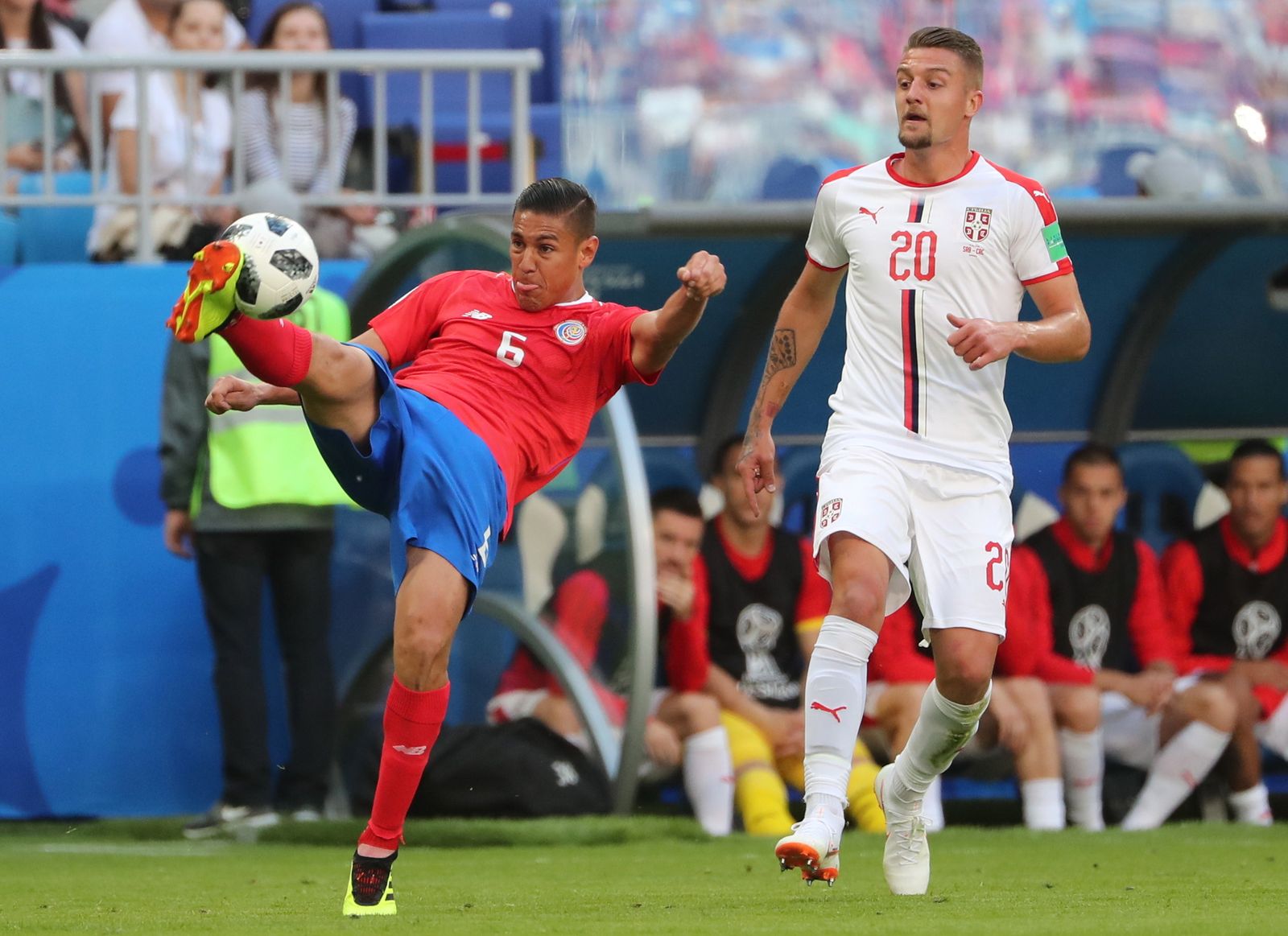 Las imágenes del Costa Rica-Serbia