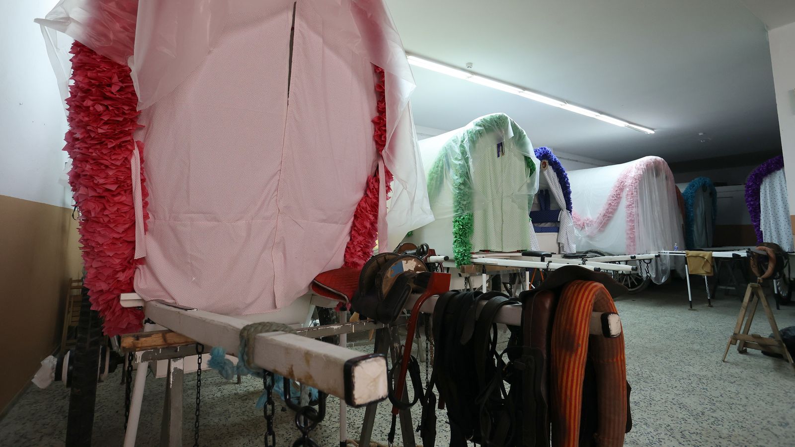 Últimos preparativos de la Hermandad del Rocio de Jerez