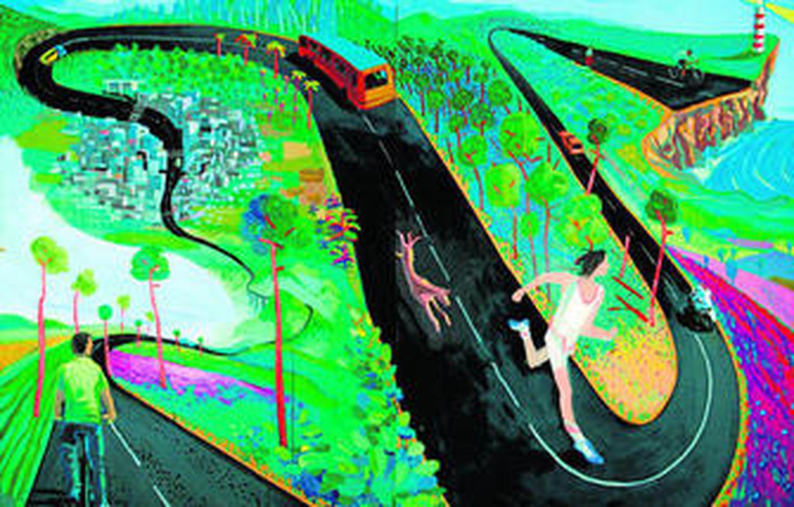 'Carretera', una de las obras de la exposición en Birimbao, la cual condensa la poética del creador sevillano.