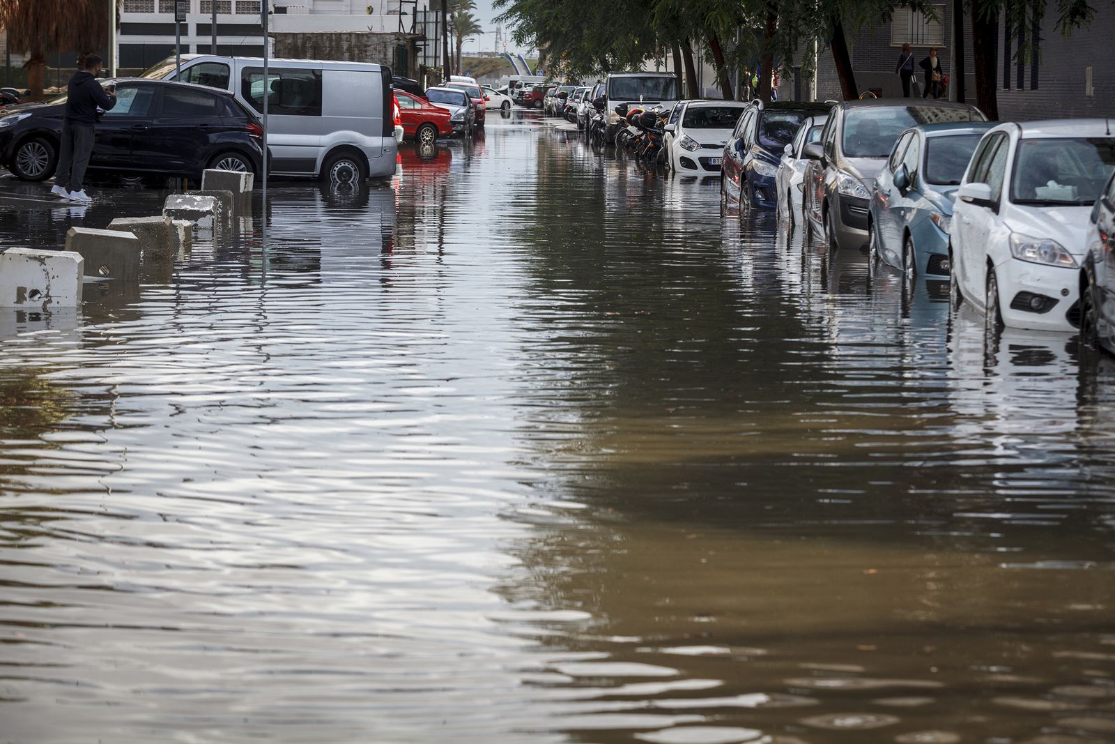 Los efectos de la tromba de agua en Cádiz