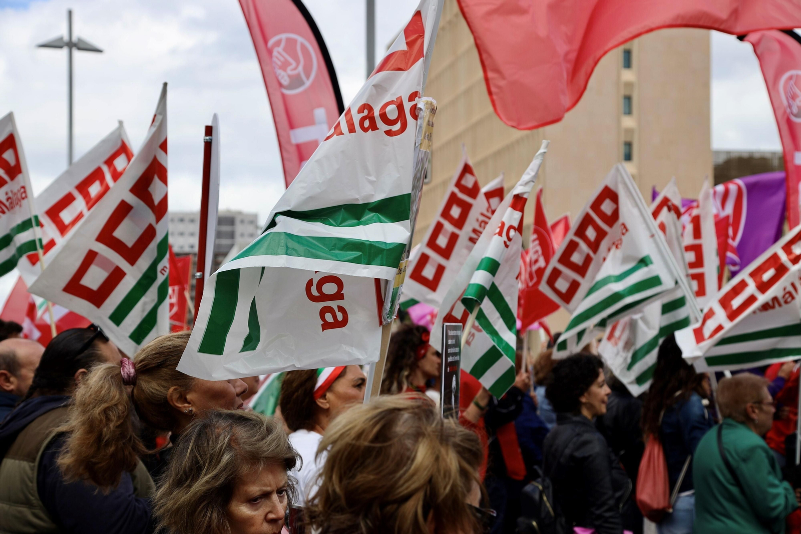 La manifestación del 1 de mayo en Málaga, en fotos