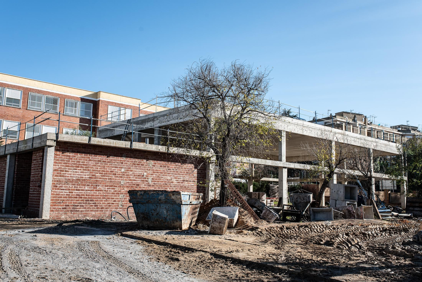 Una visita a las obras del IES La Rábida, en imágenes