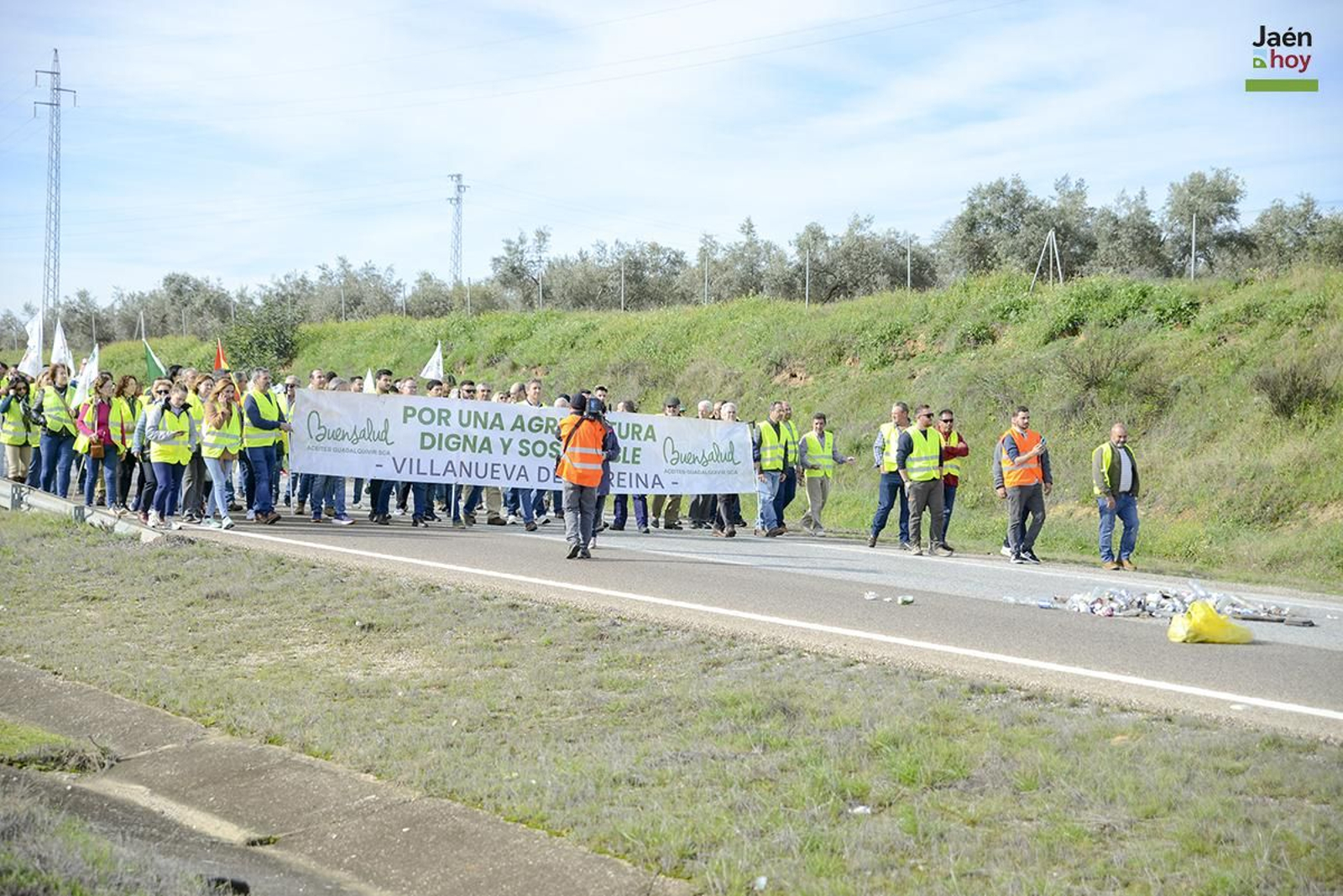 El campo protesta en Jaén por las medidas de la PAC.