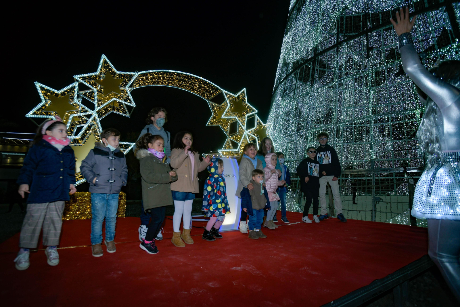 El encendido de la Navidad 2021 en el centro comercial Nevada Shopping, en imágenes