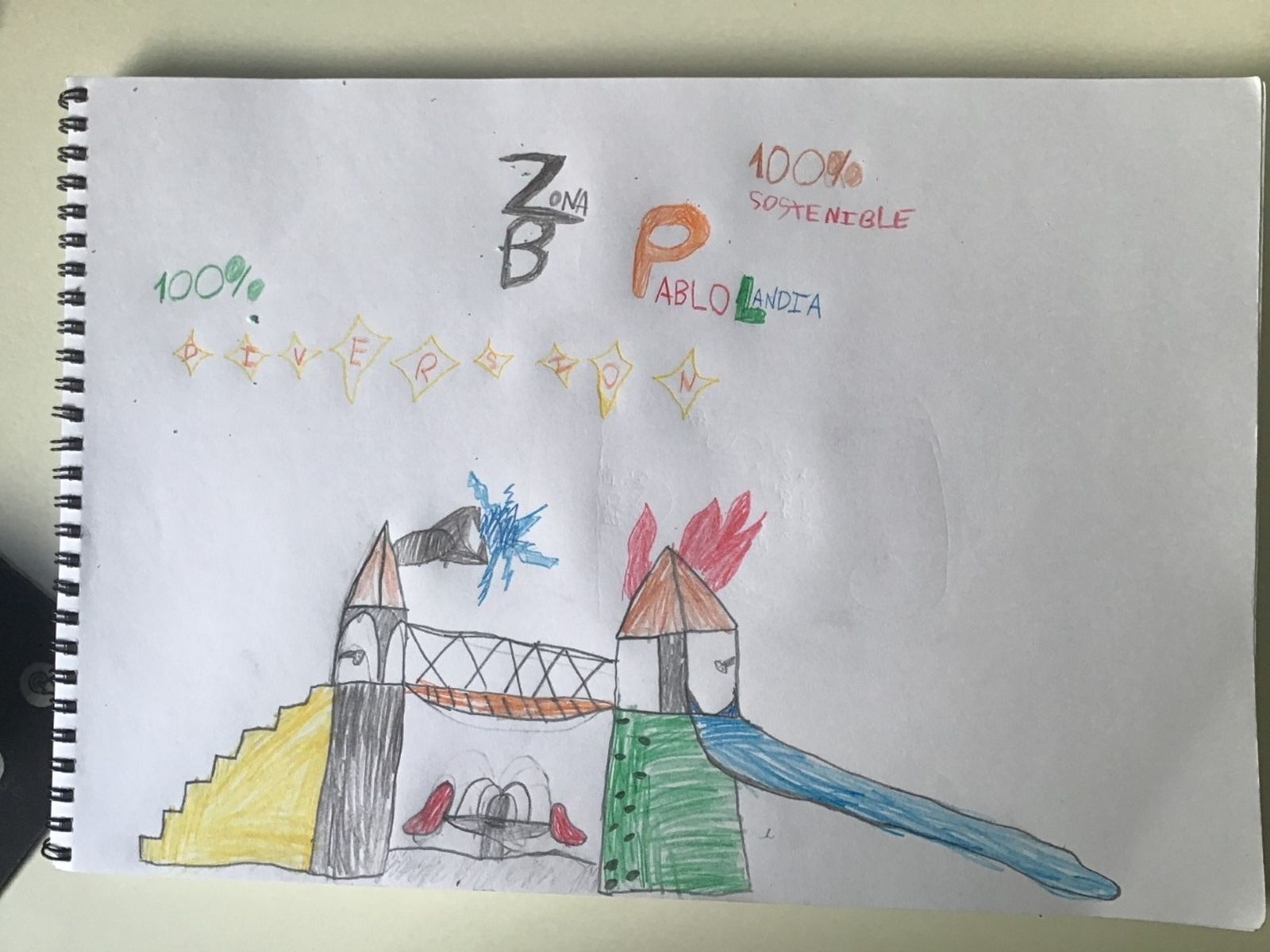 Así imaginan los niños de Montilla el futuro parque Tierno Galván, 'la pradera'