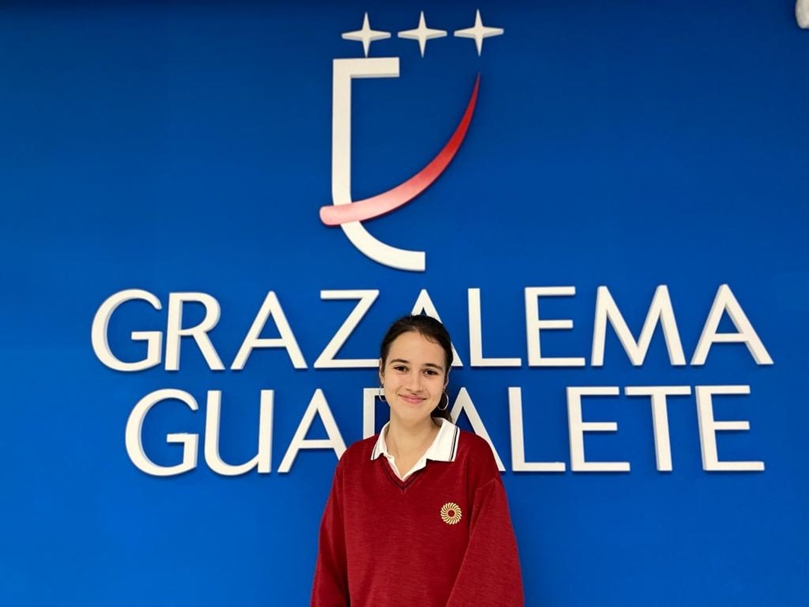 Una alumna del colegio Grazalema, entre los becados por la Fundación Amancio Ortega.