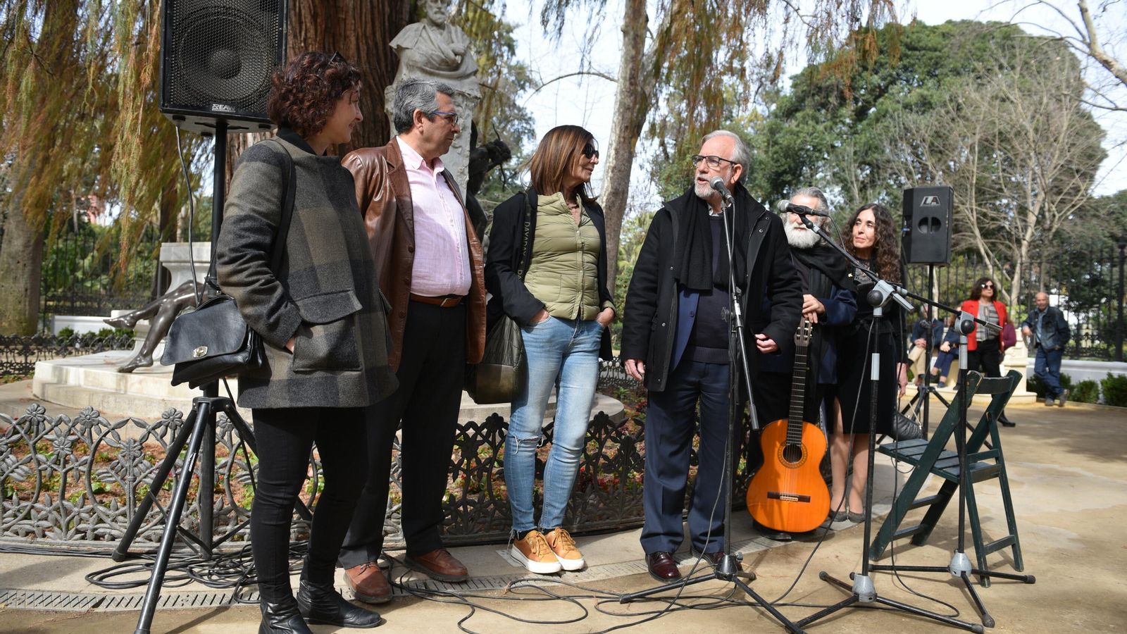 El director de Parques Adolfo Fernández Palomares en el acto de este sábado.