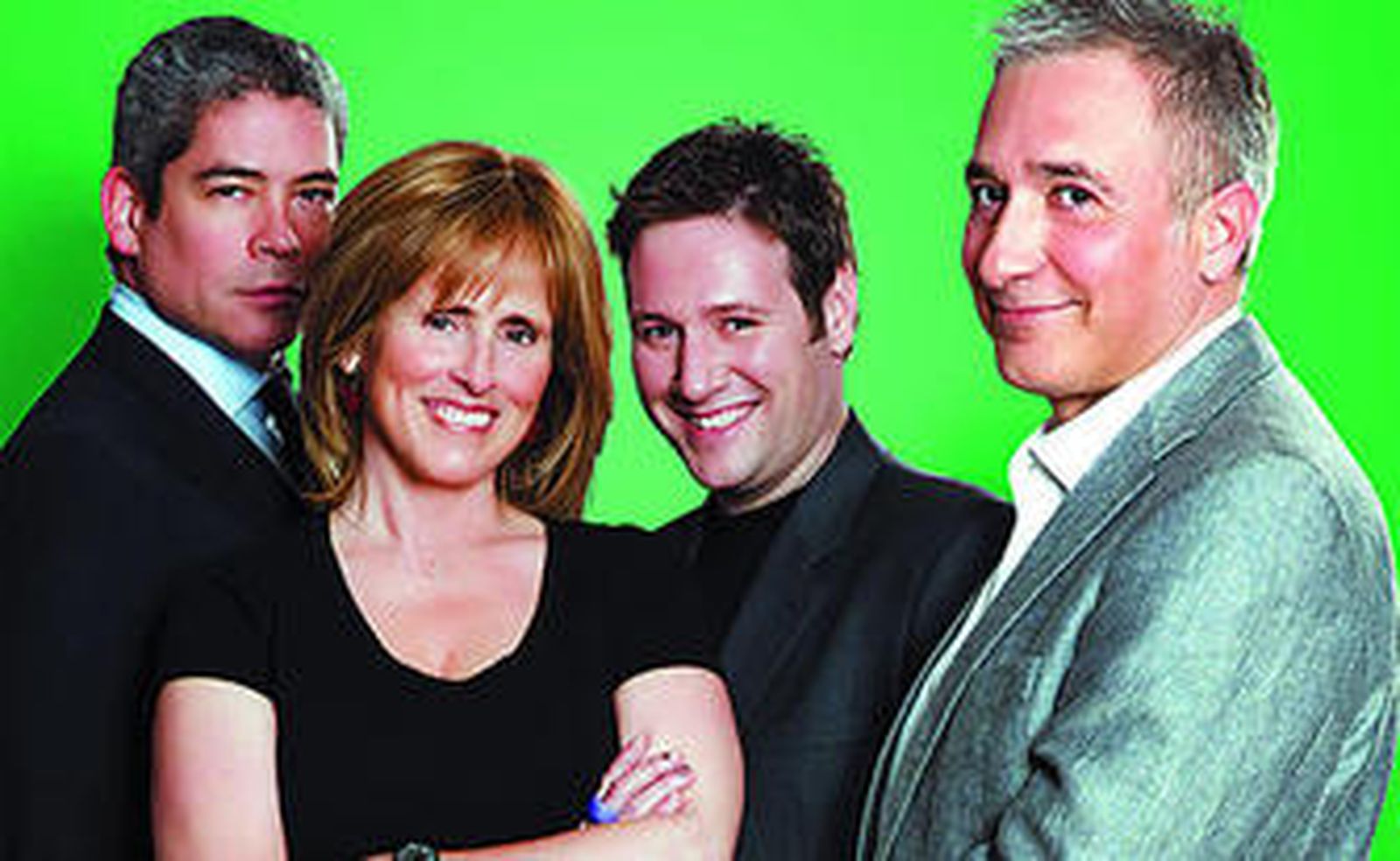 El equipo inicial de 'La tribu', Boris, Milá, Latre y Javier Sardá.