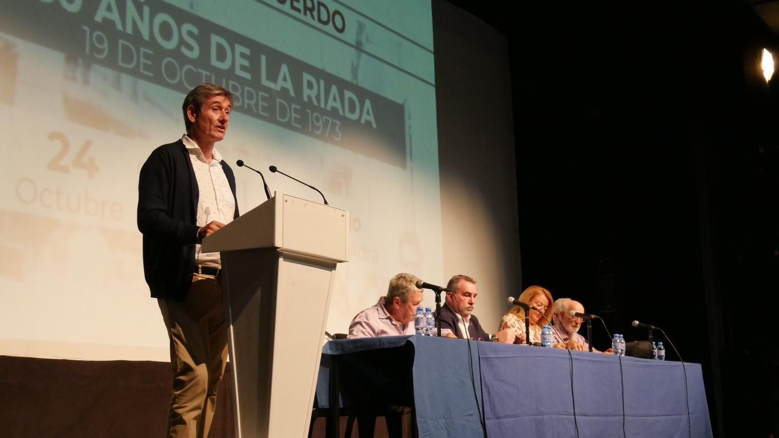 Intervención del alcalde, Manuel Cortés.