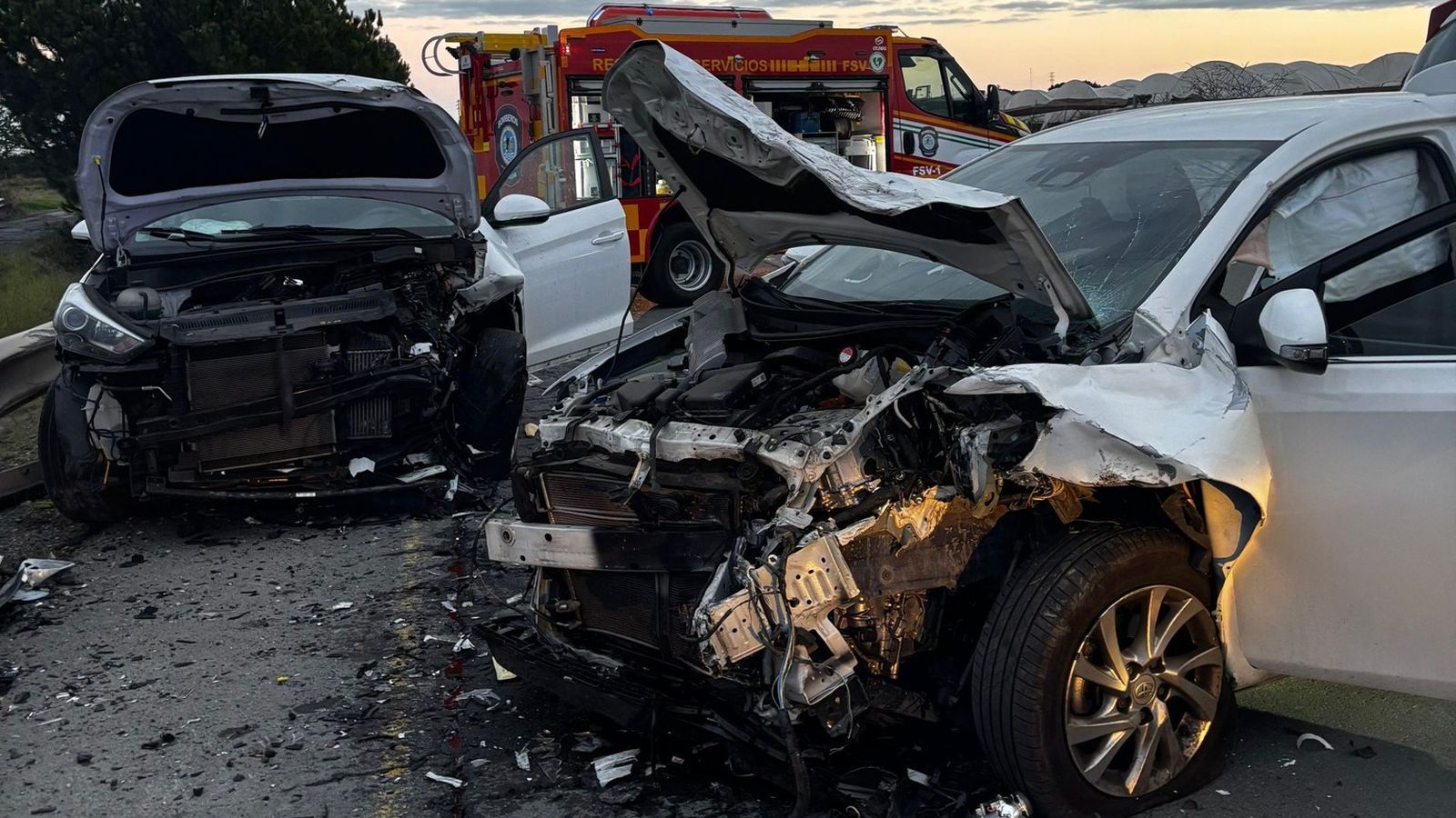 Vehículos accidentados.